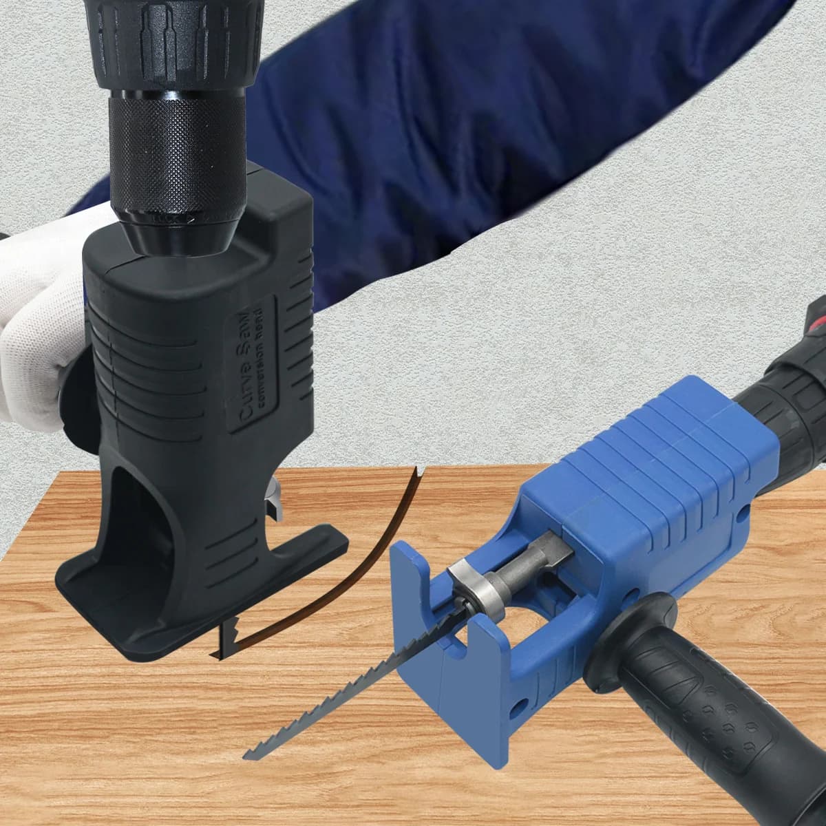 Portable Reciprocating Saw Adapter for Drills
