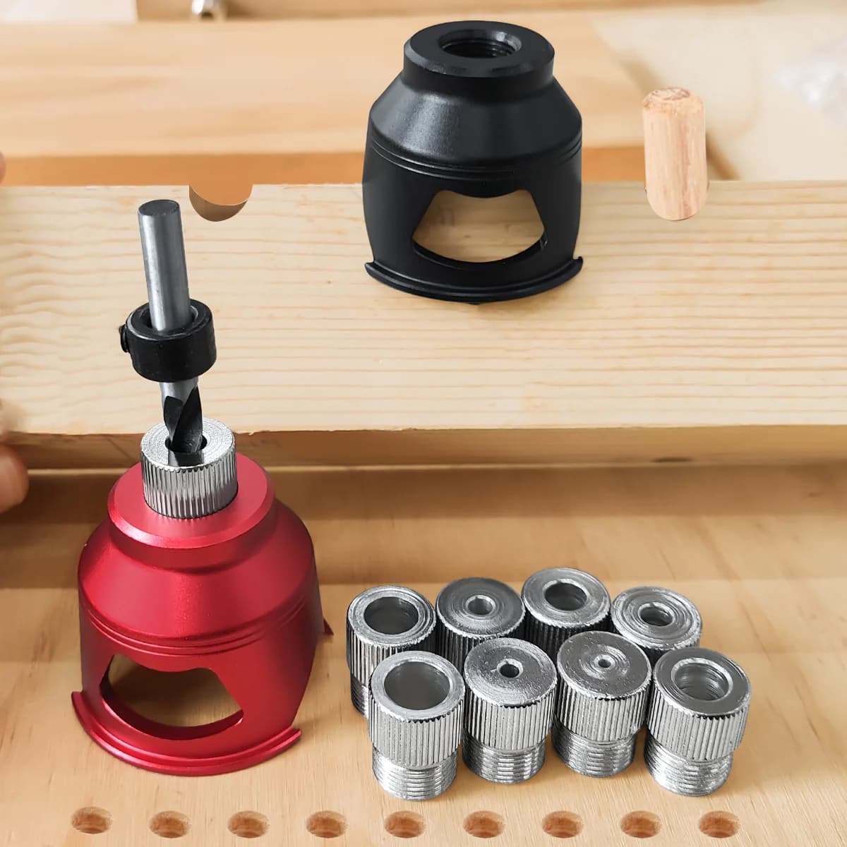Vertical Drill Guide Doweling Jig Kit, 2-10mm
