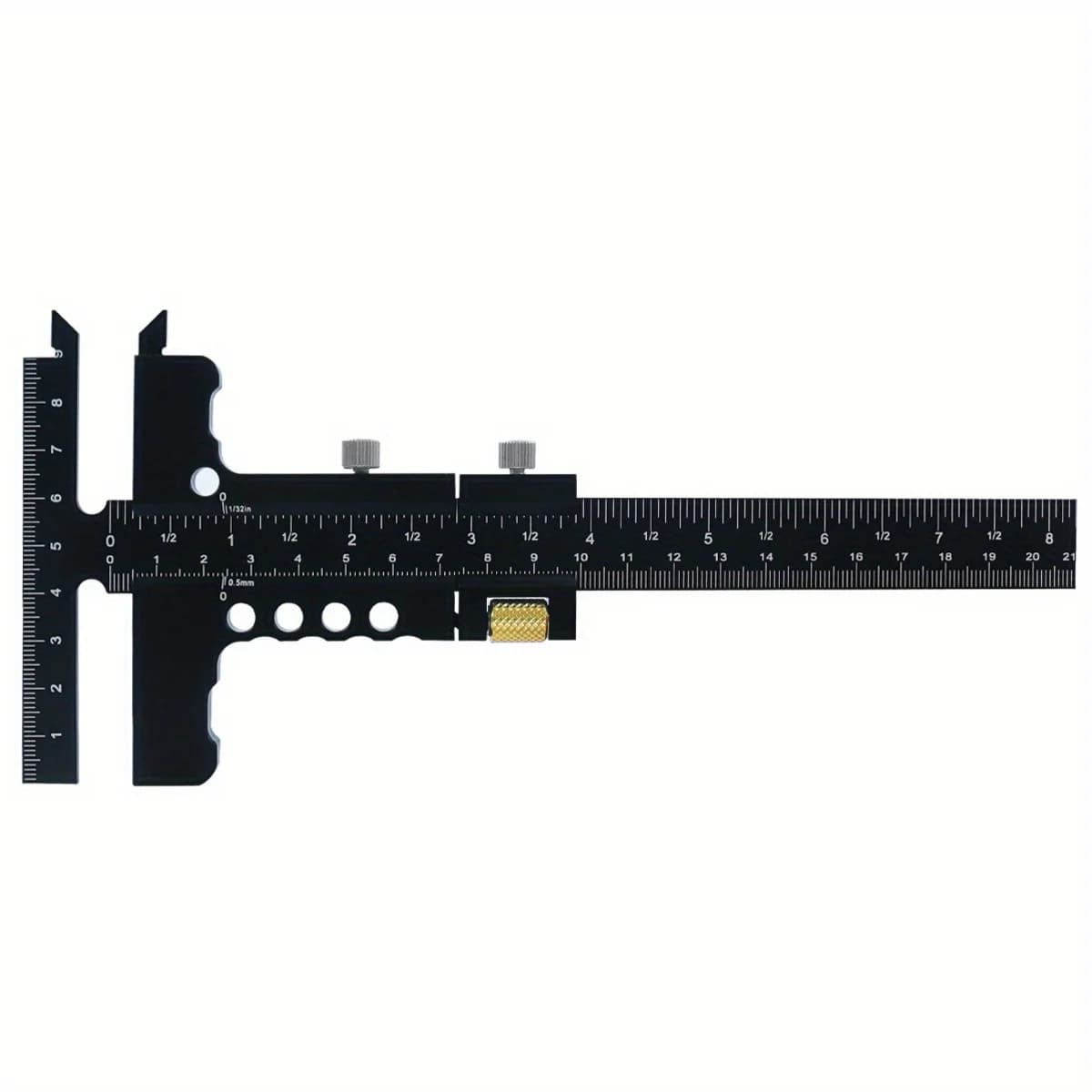 Adjustable Aluminum Sliding Scriber Gauge with T-Square