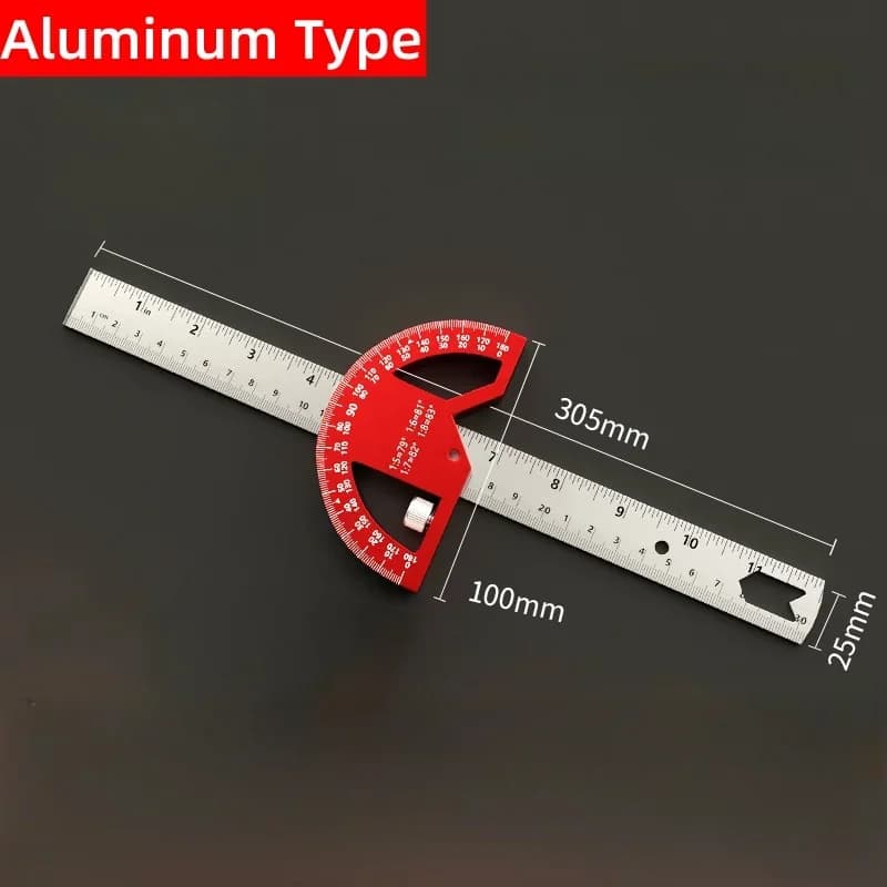 Adjustable 0-180 Degree Construction Protractor