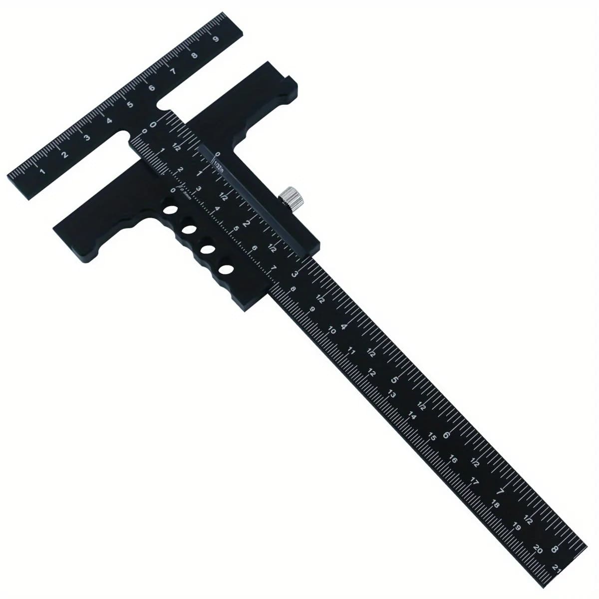 Adjustable Aluminum Sliding Scriber Gauge with T-Square