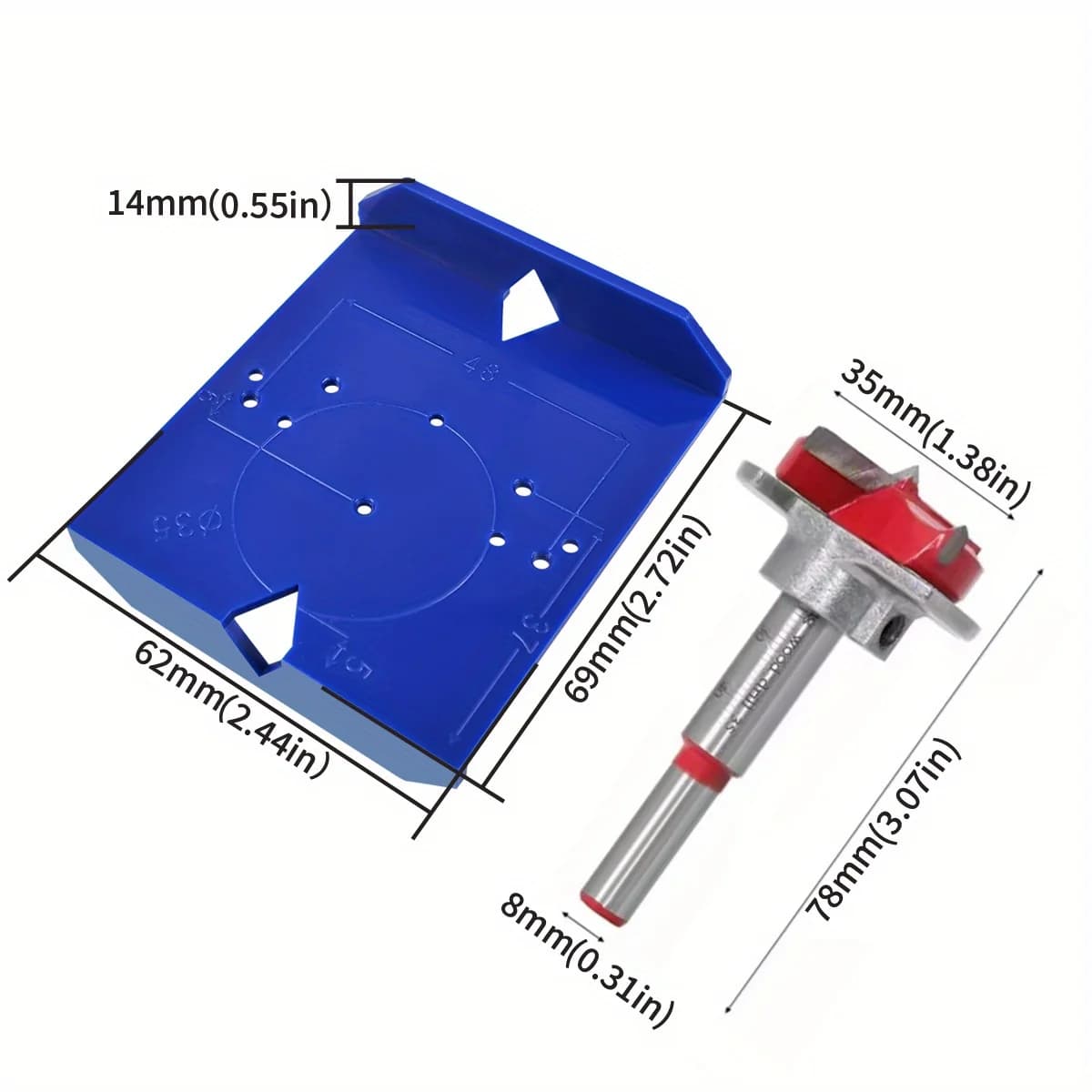 35/40mm Hinge Drilling Locator Template