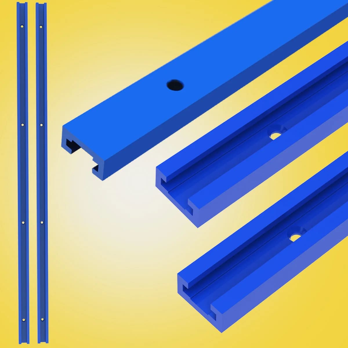 Universal Pre-Drilled T-Track For Woodworking Tables