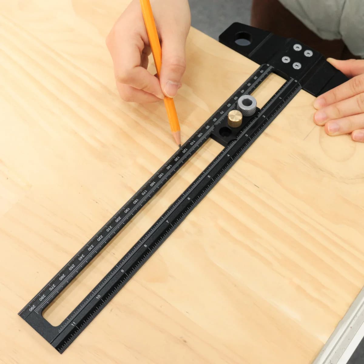 Aluminum Drilling Positioning Ruler with Drill Sleeves