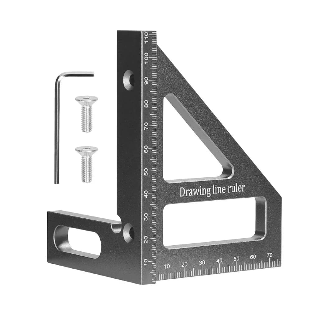 3D Multi-Angle Aluminum Miter Triangle Ruler Protractor