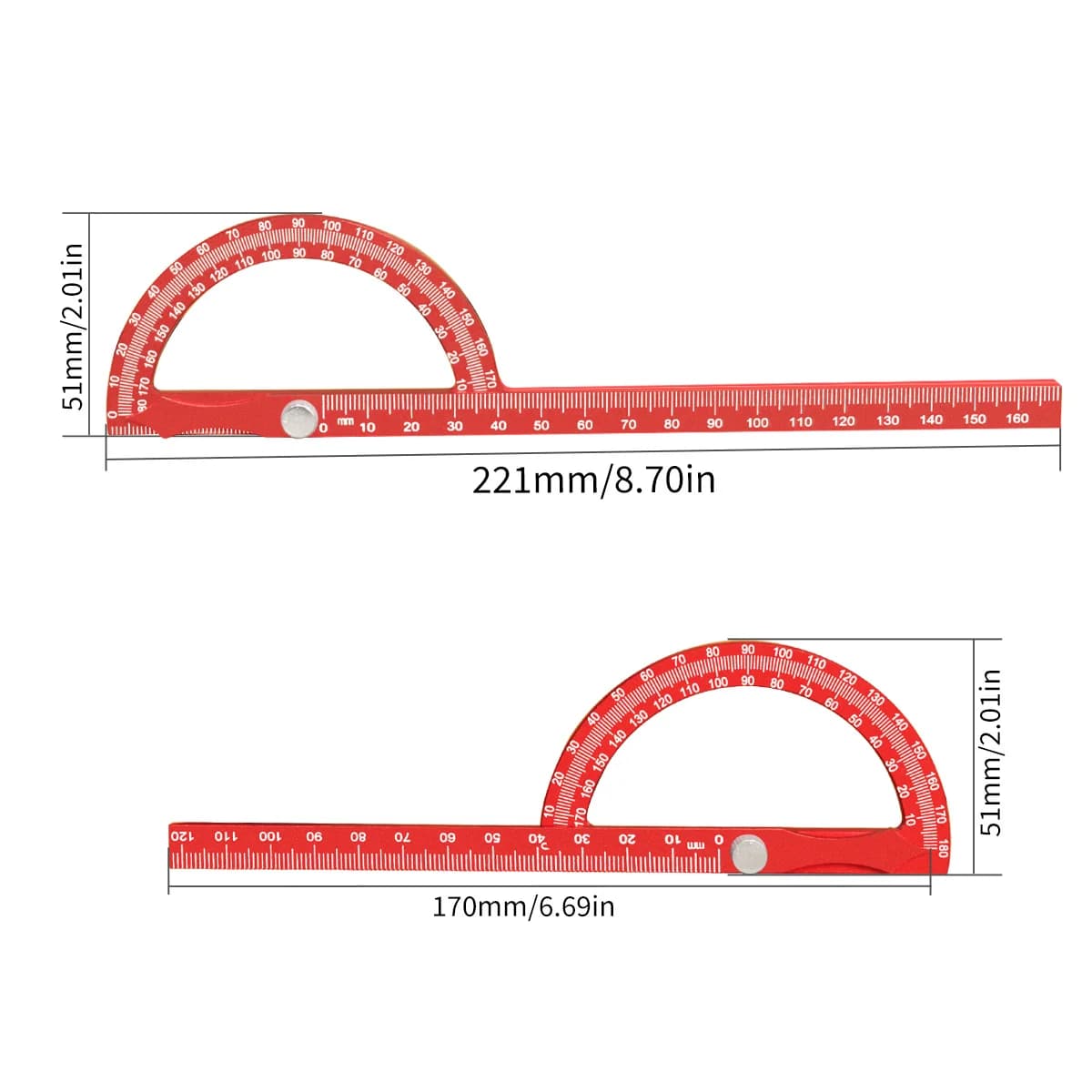 Aluminum Alloy Multifunctional Protractor Angle Ruler