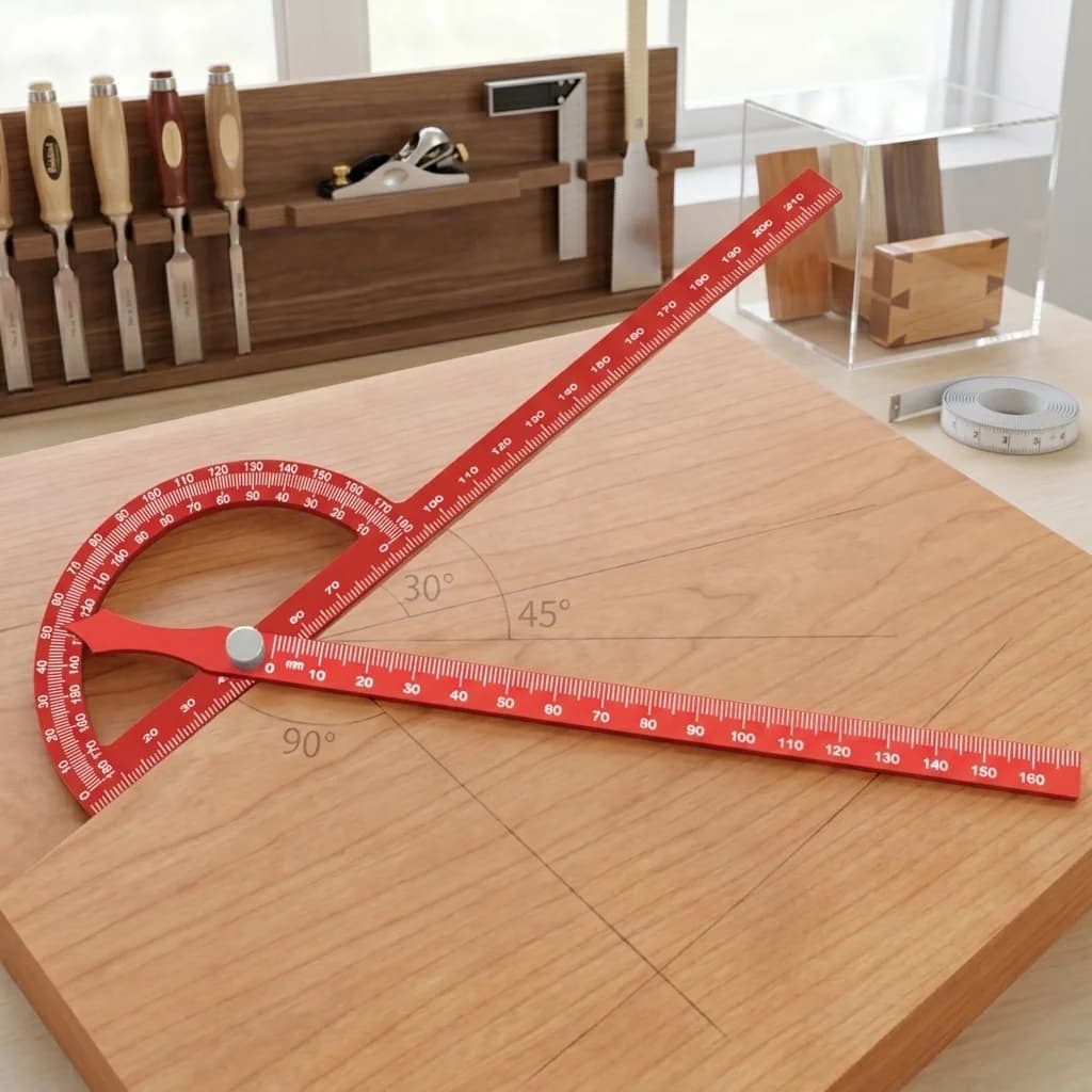 221mm Adjustable Multi-Angle Woodworking Layout Ruler