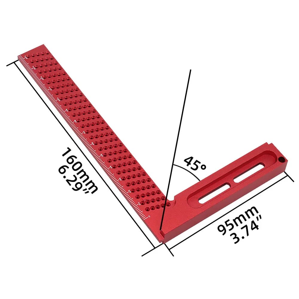 Precision Aluminum T-Type Cross Calibration Ruler