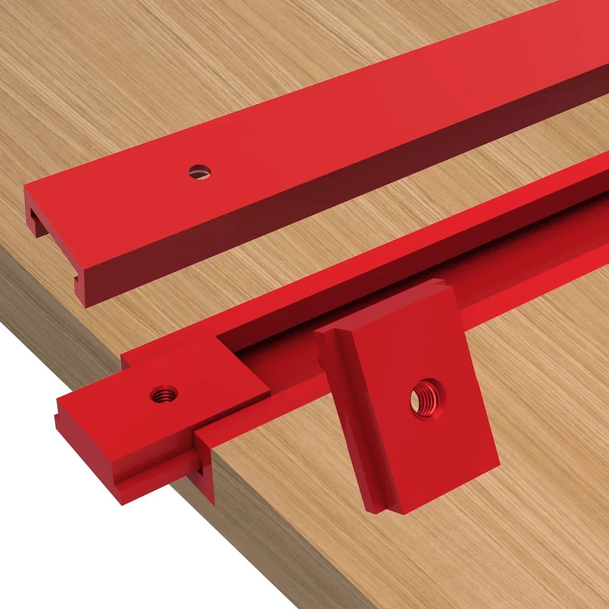 2-Pack Heavy Duty Aluminum Miter Track Rails for Tables