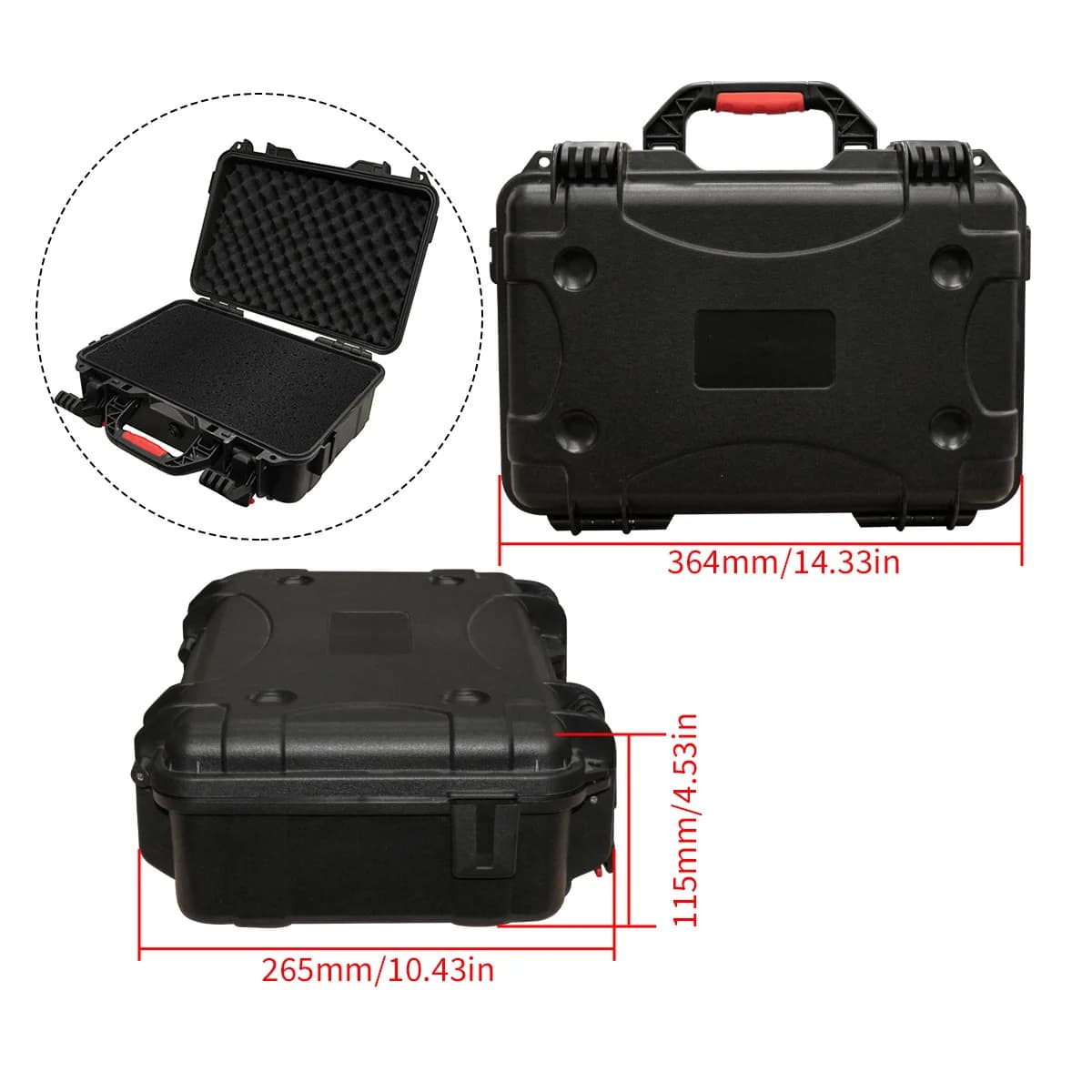 Portable Shockproof Waterproof Hard Tool Case with Foam