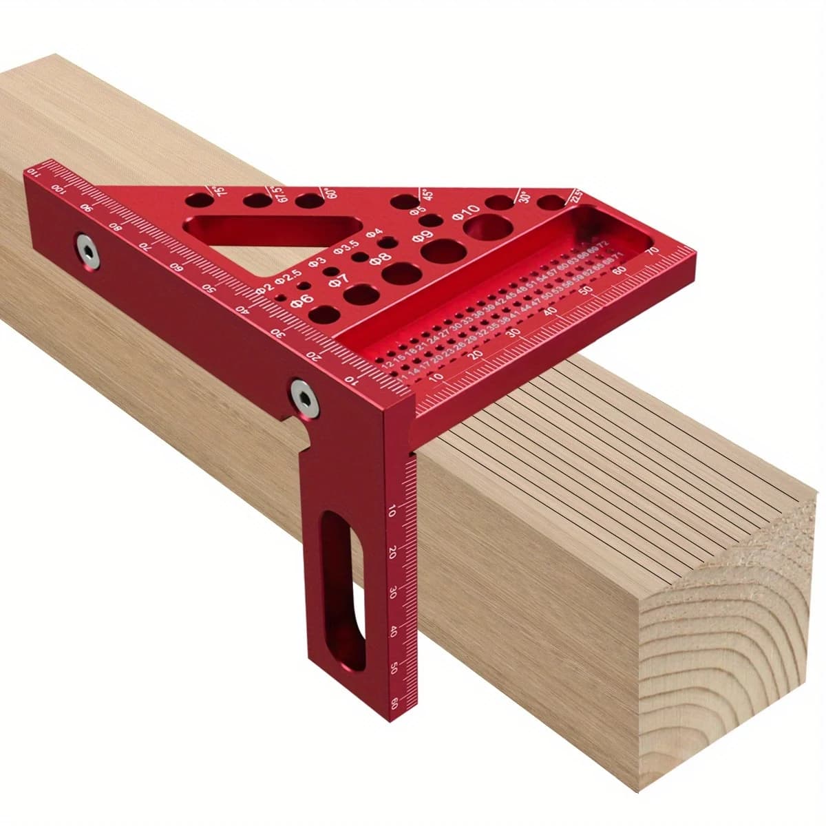 Aluminum Woodworking Square Protractor with Dowel Pins