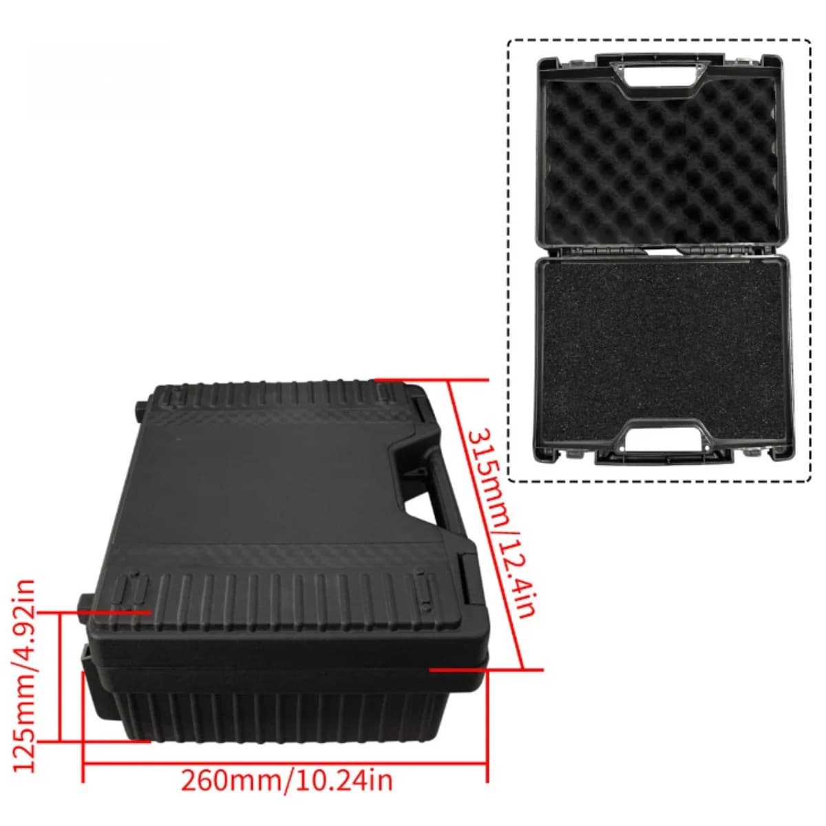 Plastic Portable Car Repair Tool Box with Sponge