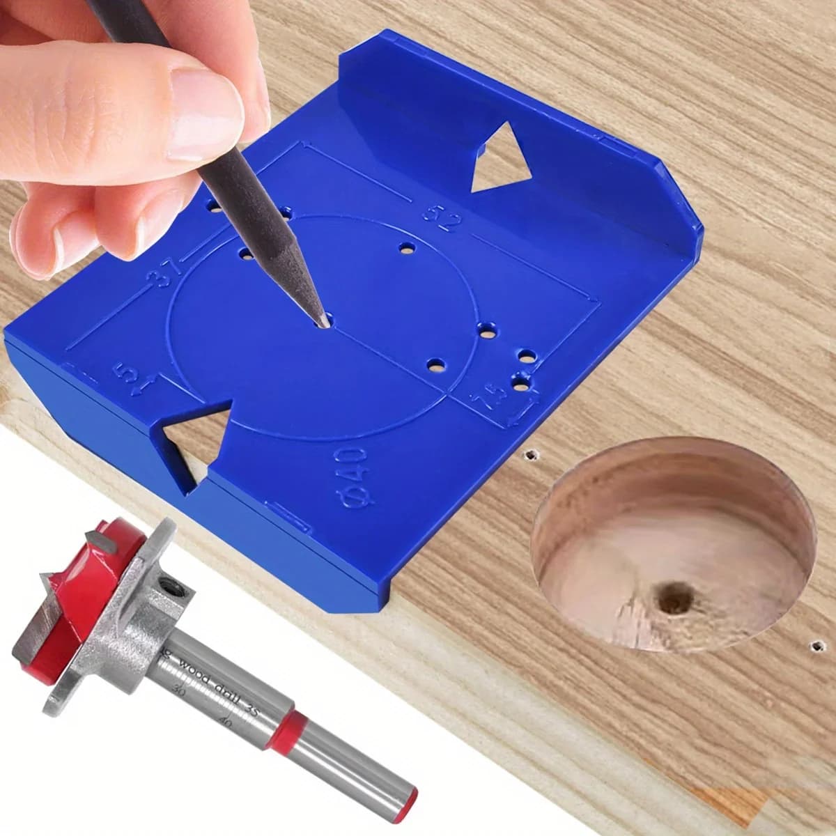 35/40mm Hinge Drilling Locator Template