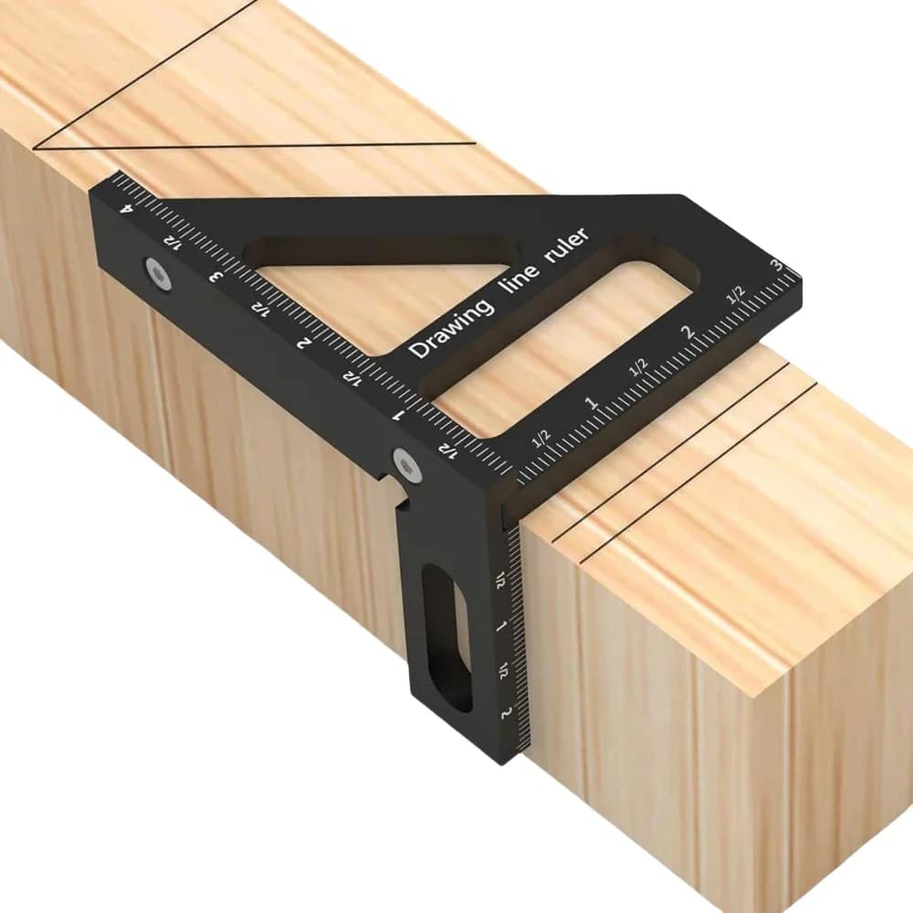 3D Multi-Angle Aluminum Miter Triangle Ruler