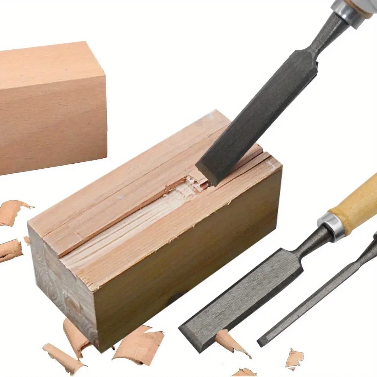 4-Piece Beech Handle Wood Chisel Set, 8/12/16/20mm