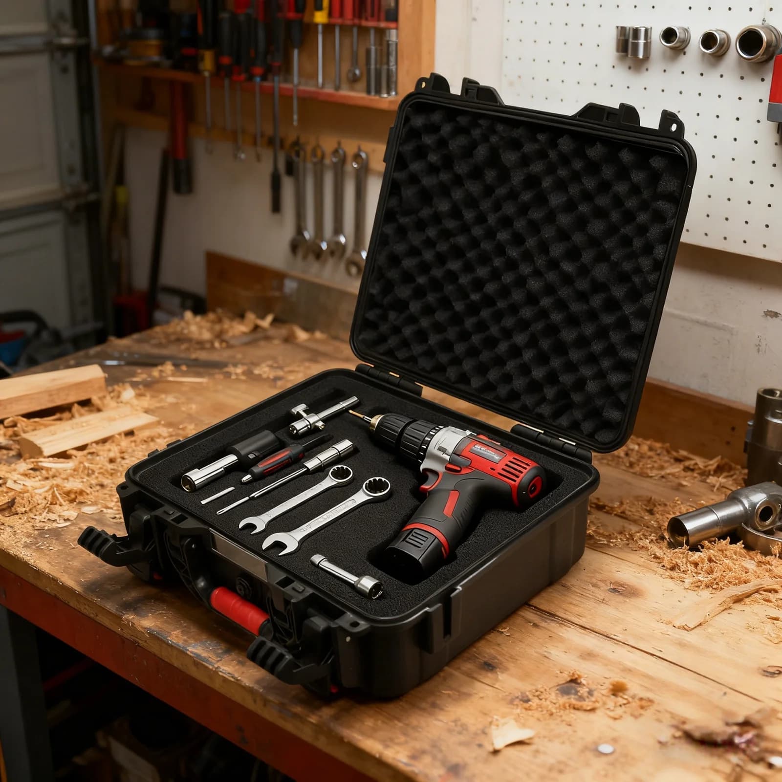 Portable Shockproof Waterproof Hard Tool Case with Foam