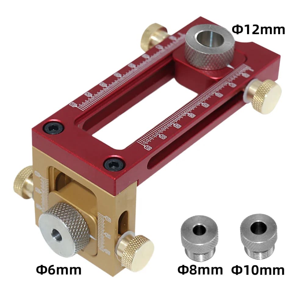 2-in-1 Doweling Jig and Drill Bit Set, 6-15mm