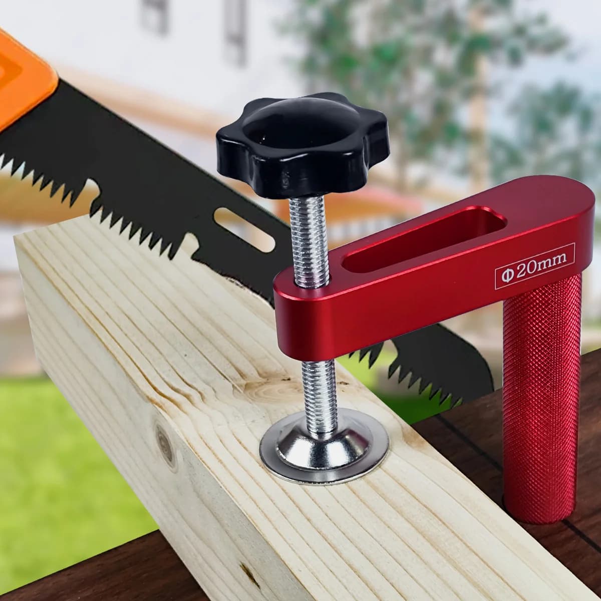 Aluminum Dog Hole Clamp for Workbench, 19/20mm