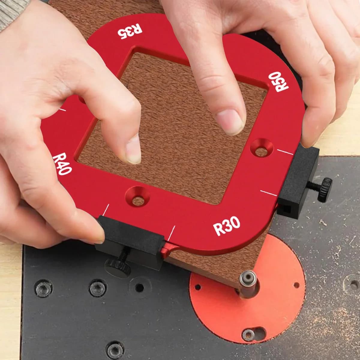 4-in-1 Arc Angle Positioning Template for Router Corners