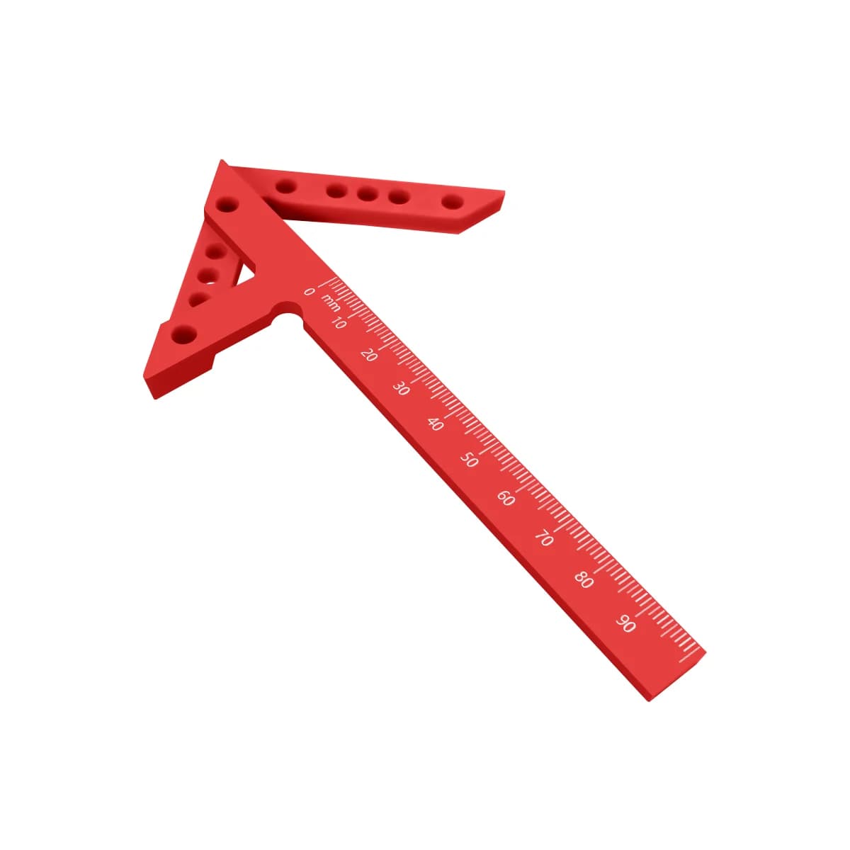 Plastic Center Positioning Ruler with 45 and 90 Degree Marks