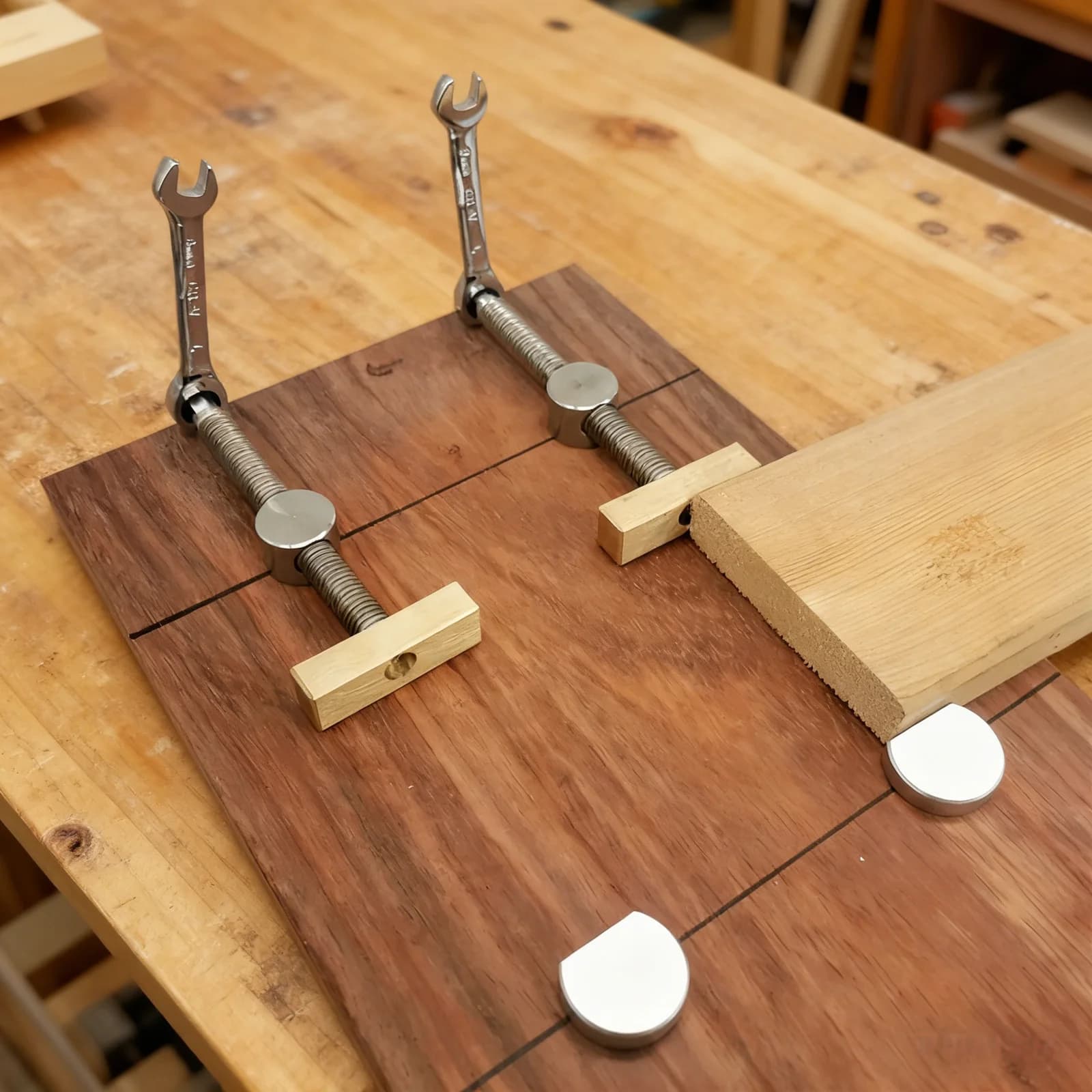 Adjustable Bench Dog Clamp for Workbench
