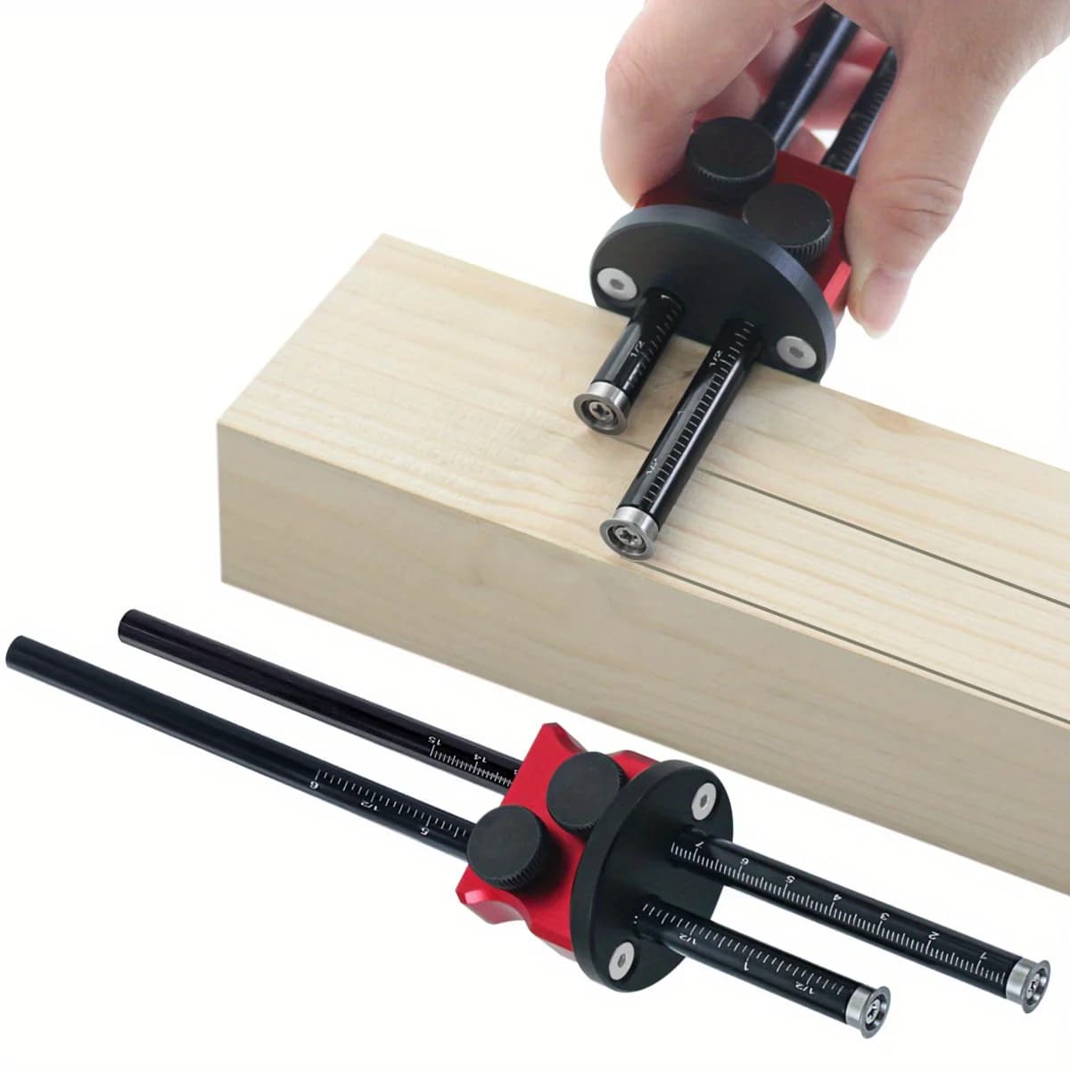 Double Head Wheel Marking Gauge with Inch and MM Scale