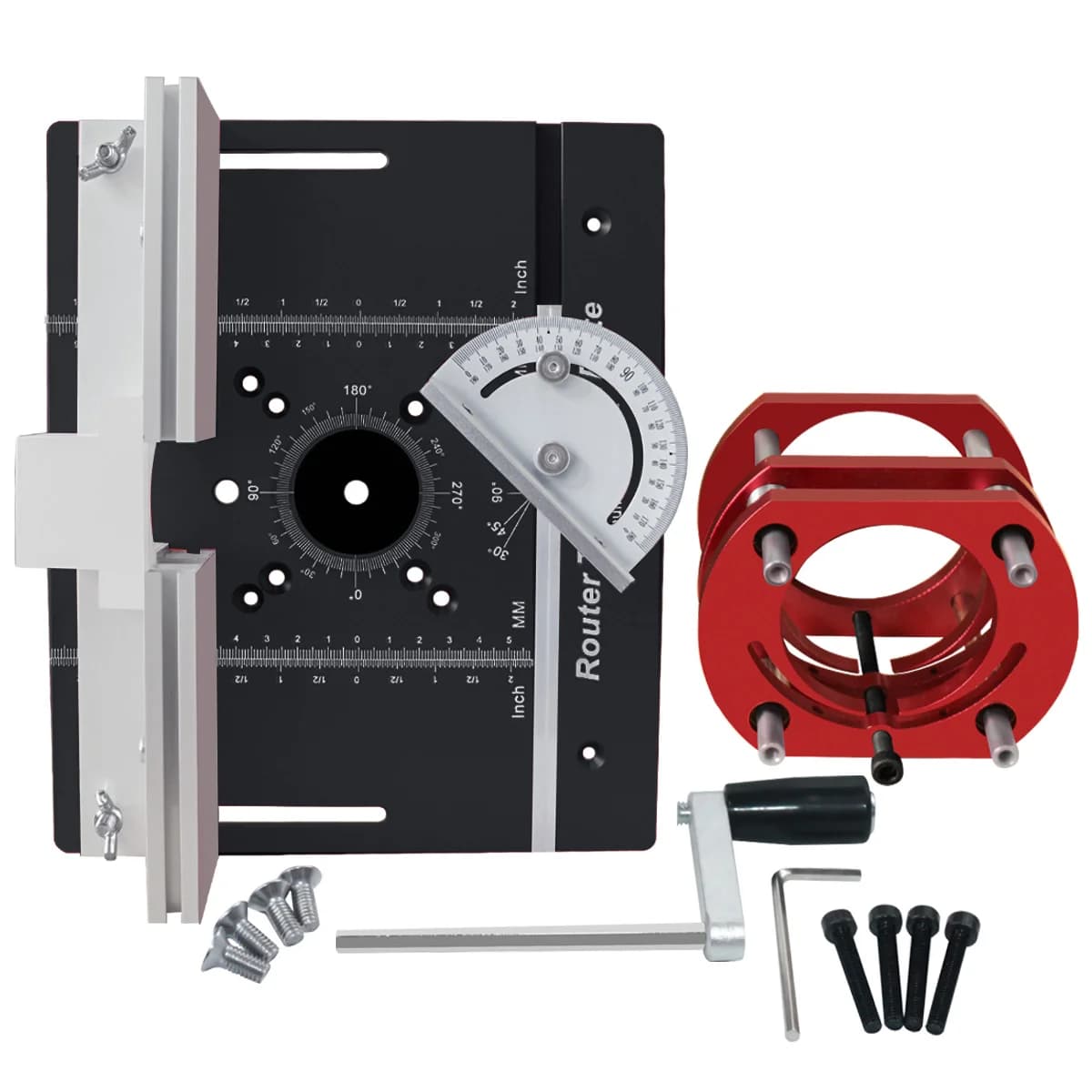 Router Table Insert Plate and Lift Kit Set