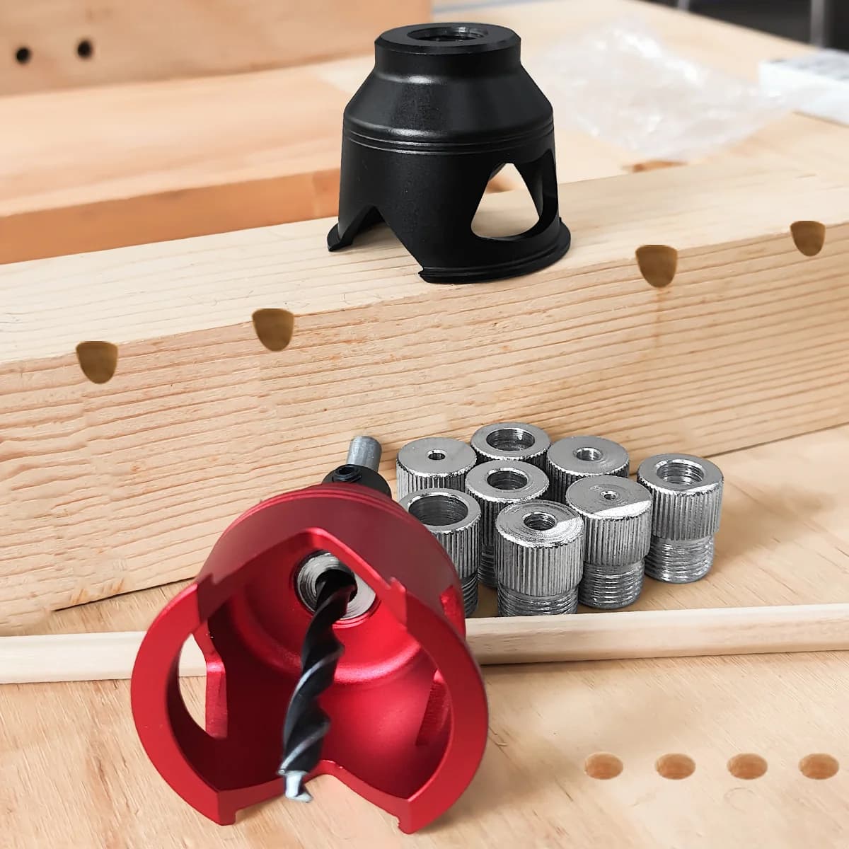Vertical Drill Guide Doweling Jig Kit, 2-10mm