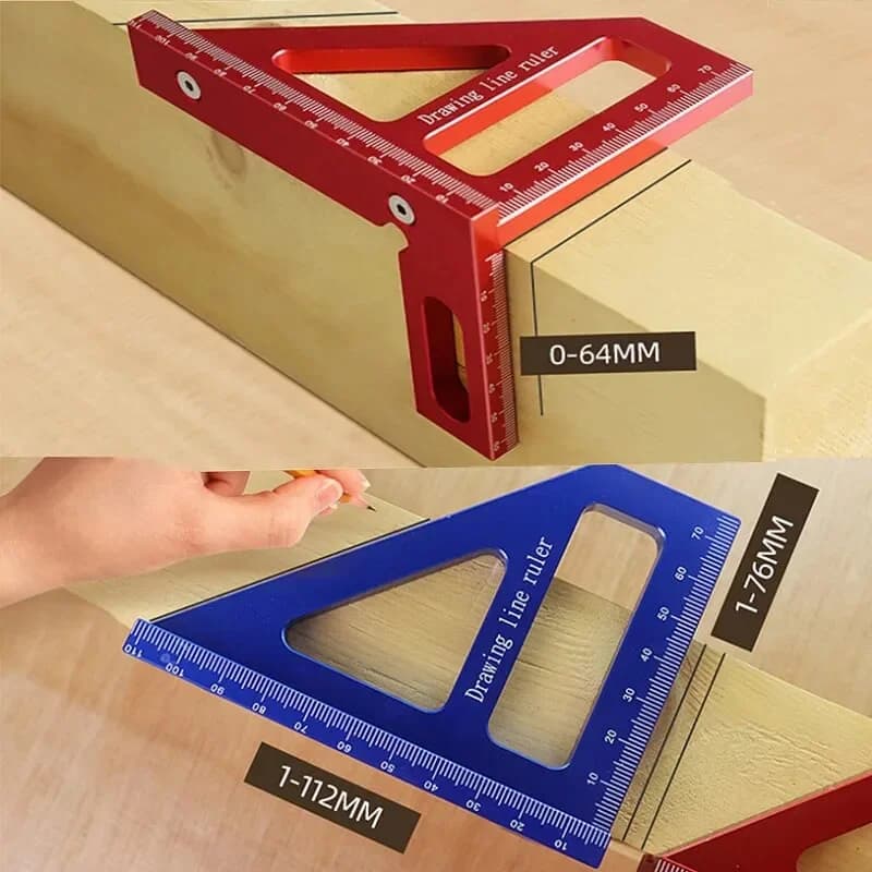Woodworking Metric Miter Triangle Ruler Square