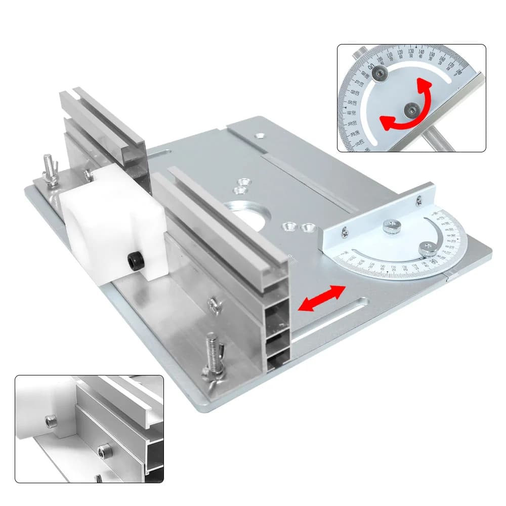 Aluminum Router Table Insert Plate with Miter Gauge