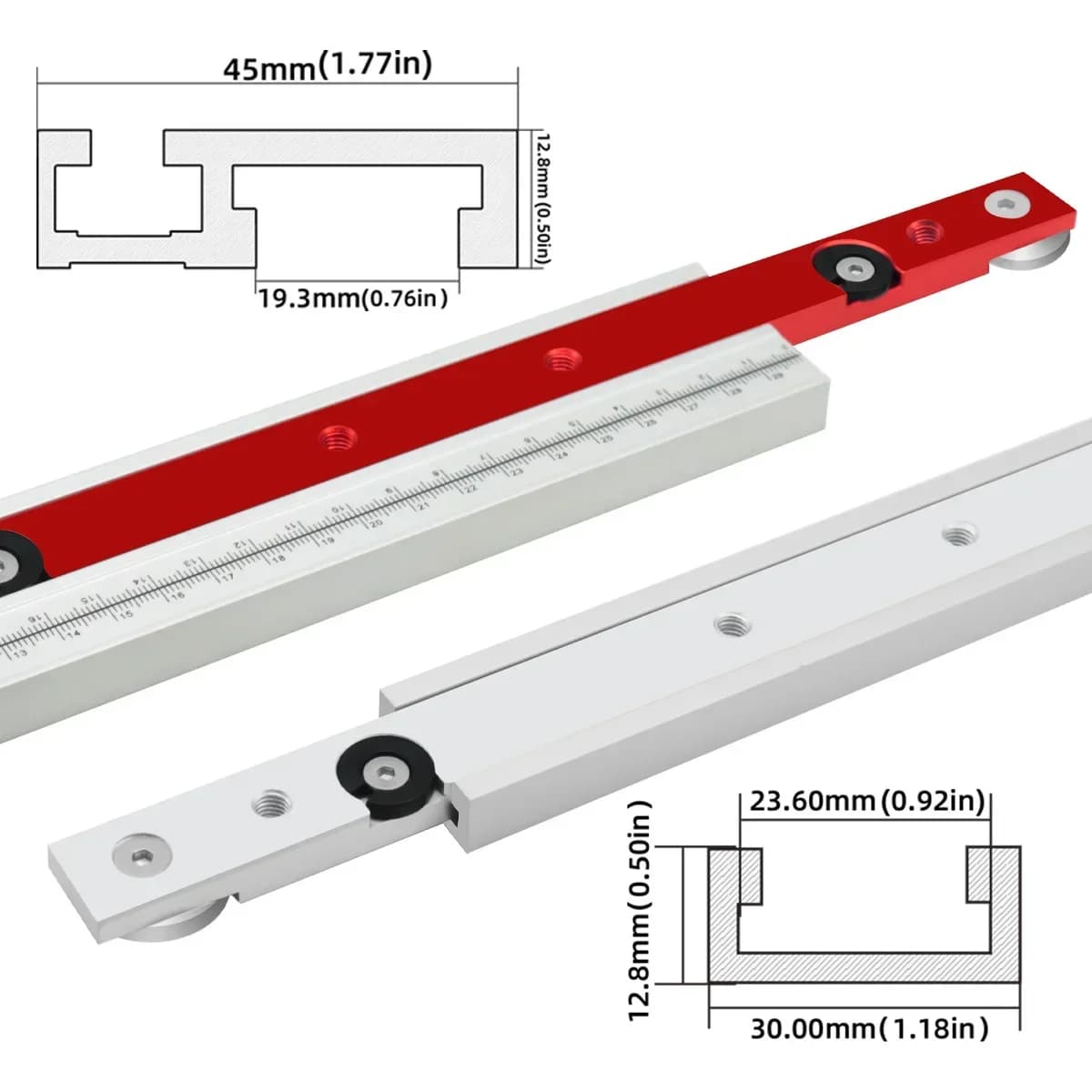Aluminum Alloy Miter Bar Slider for T-Slot Track