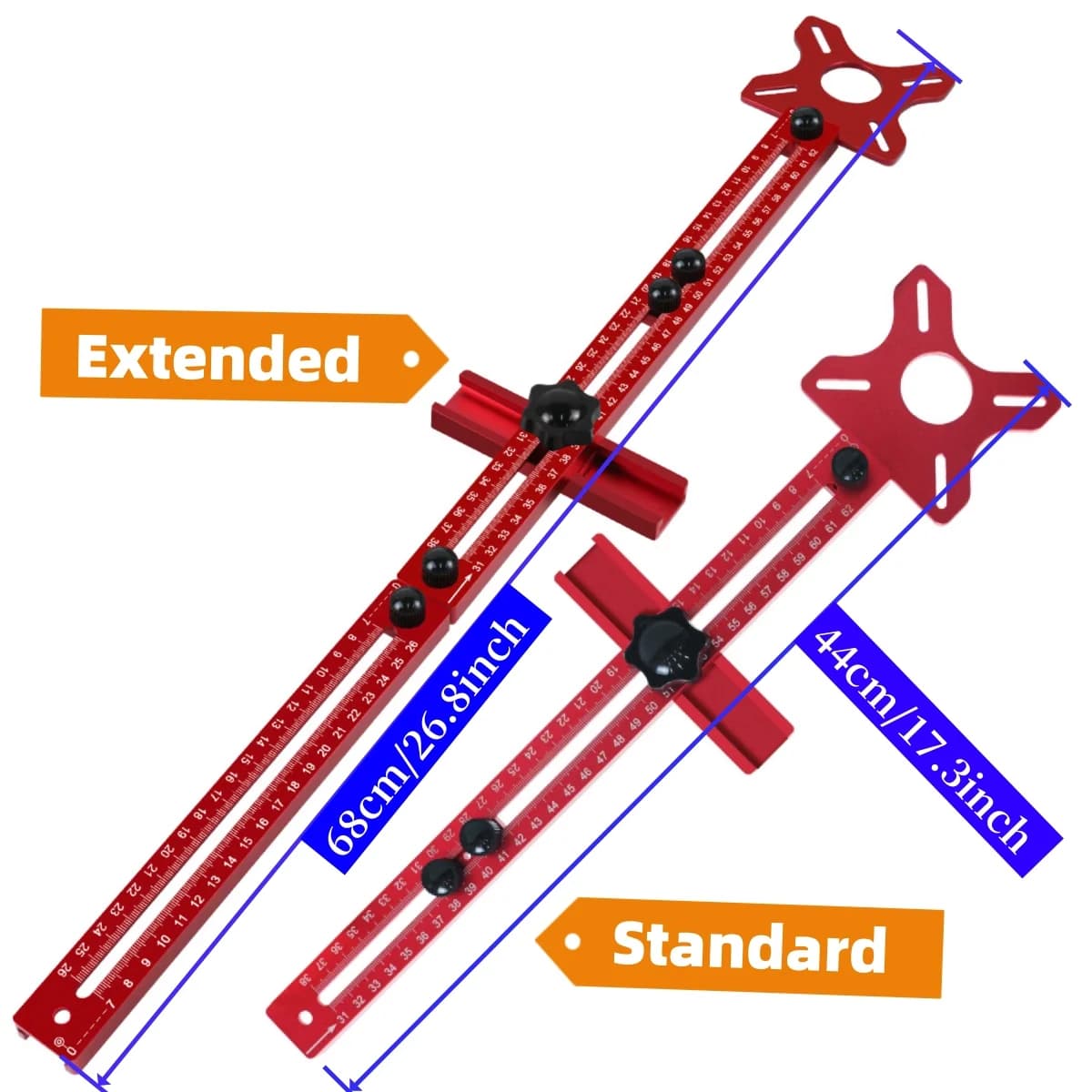 Extended 3-in-1 Aluminum Router Circle Cutting Jig