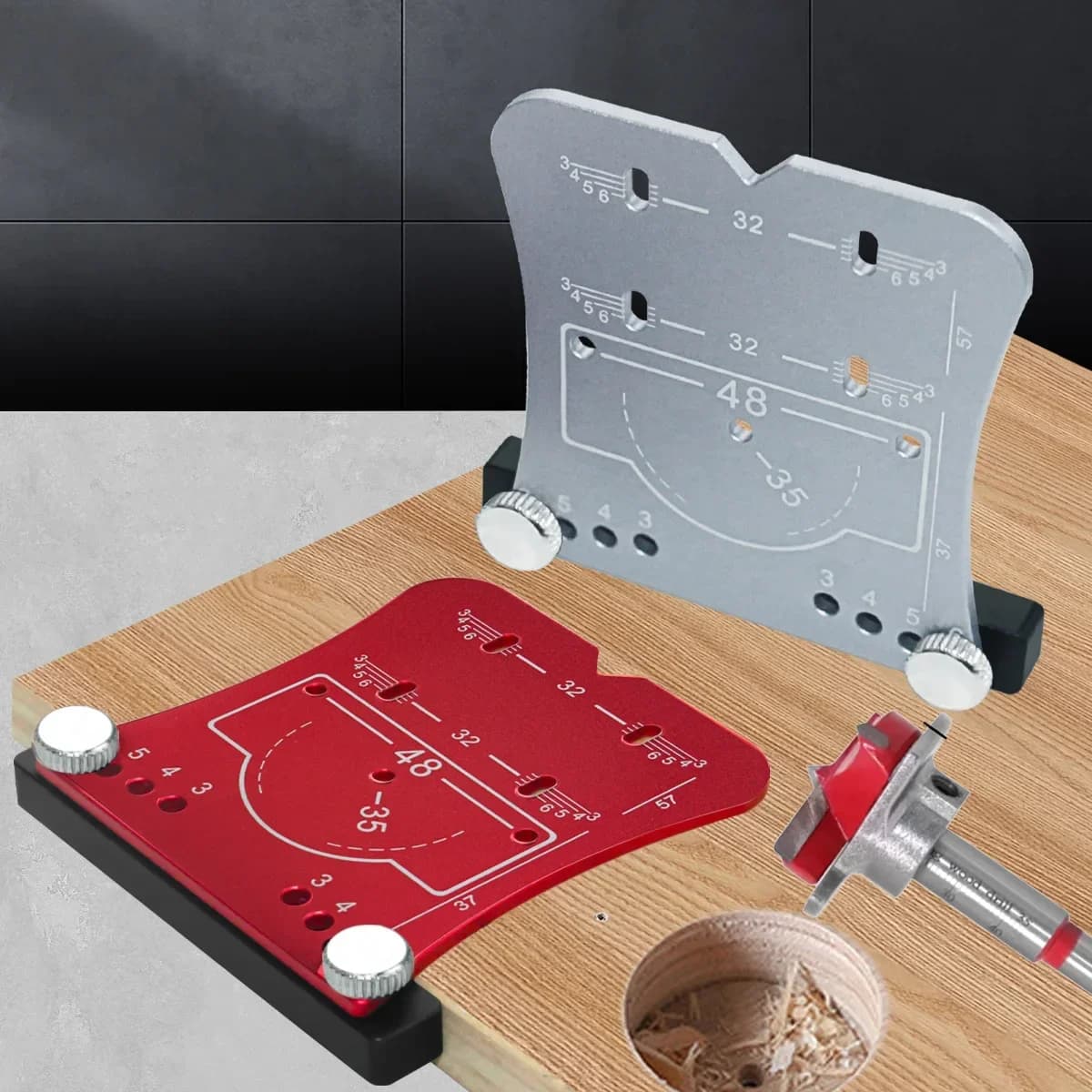 35mm Hinge Hole Punch and Locator for Woodworking