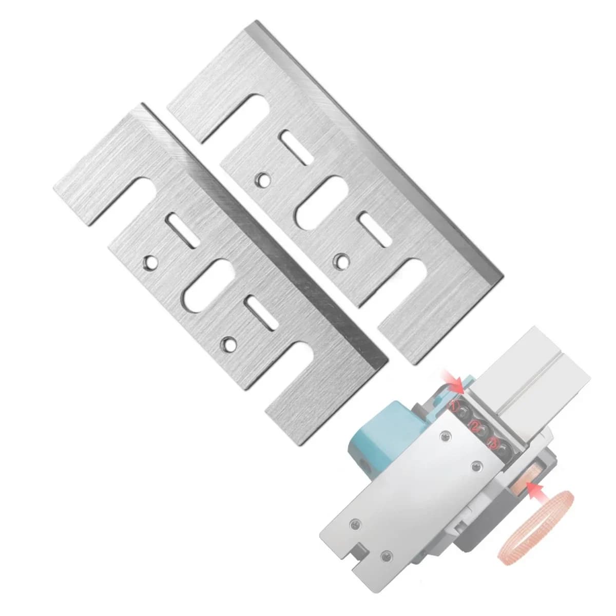 2-Pack 82mm Carbide Tipped Planer Blades
