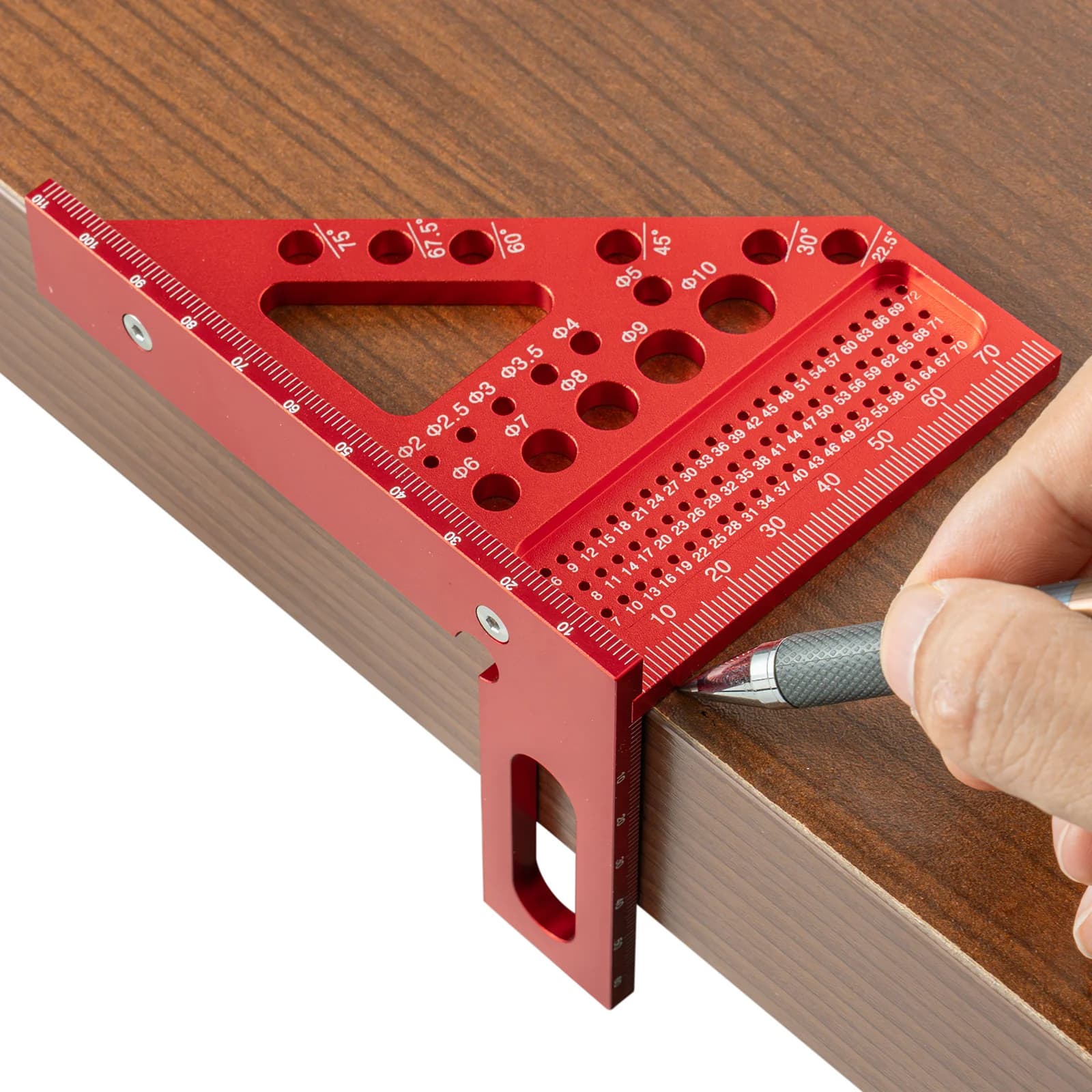 Precision Aluminum Woodworking Square with Dowel Pins
