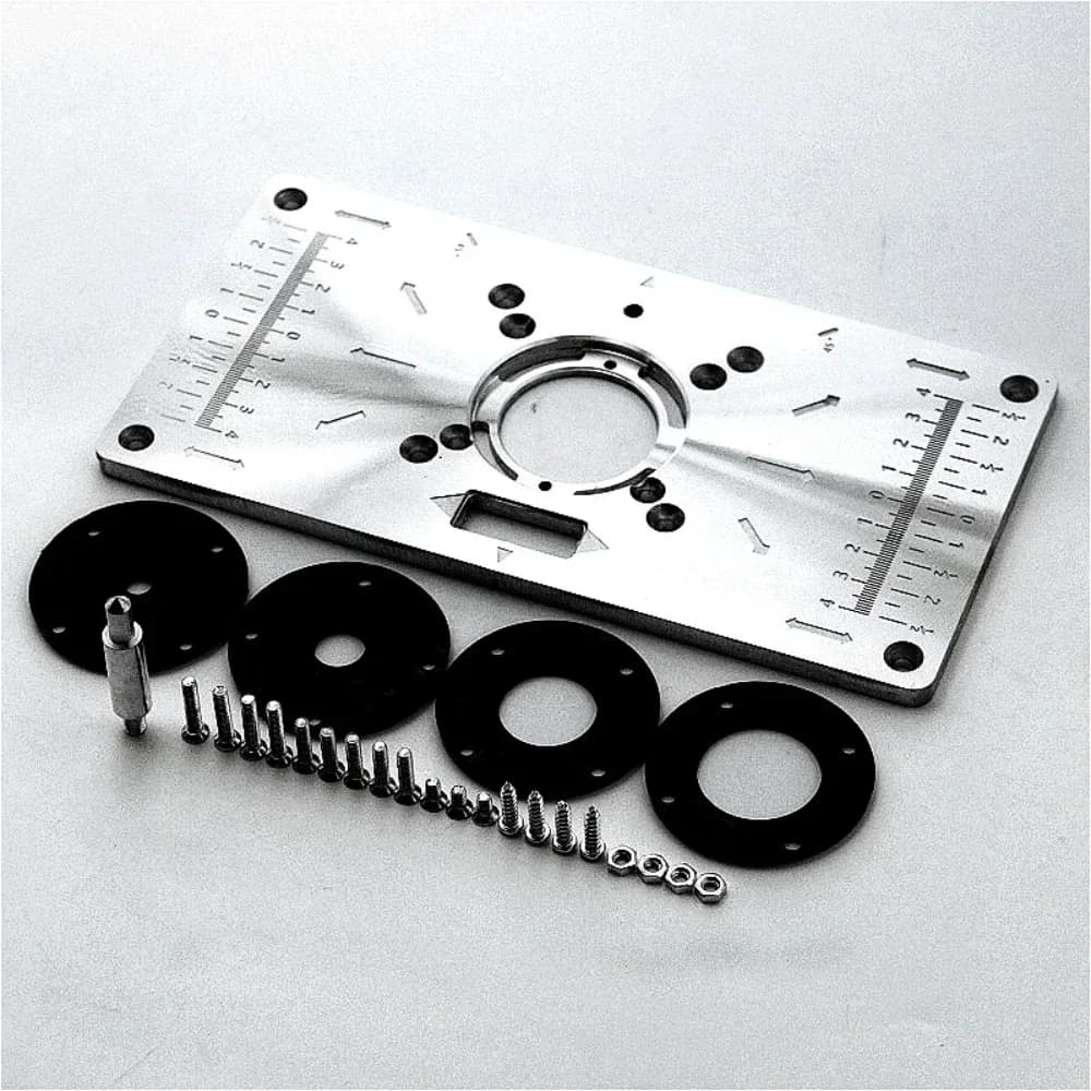 Aluminum Router Table Insert Plate with Rings