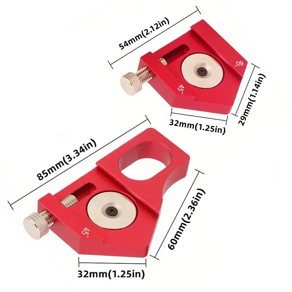 Steel Ruler Positioning Block 45/60/90 Degree
