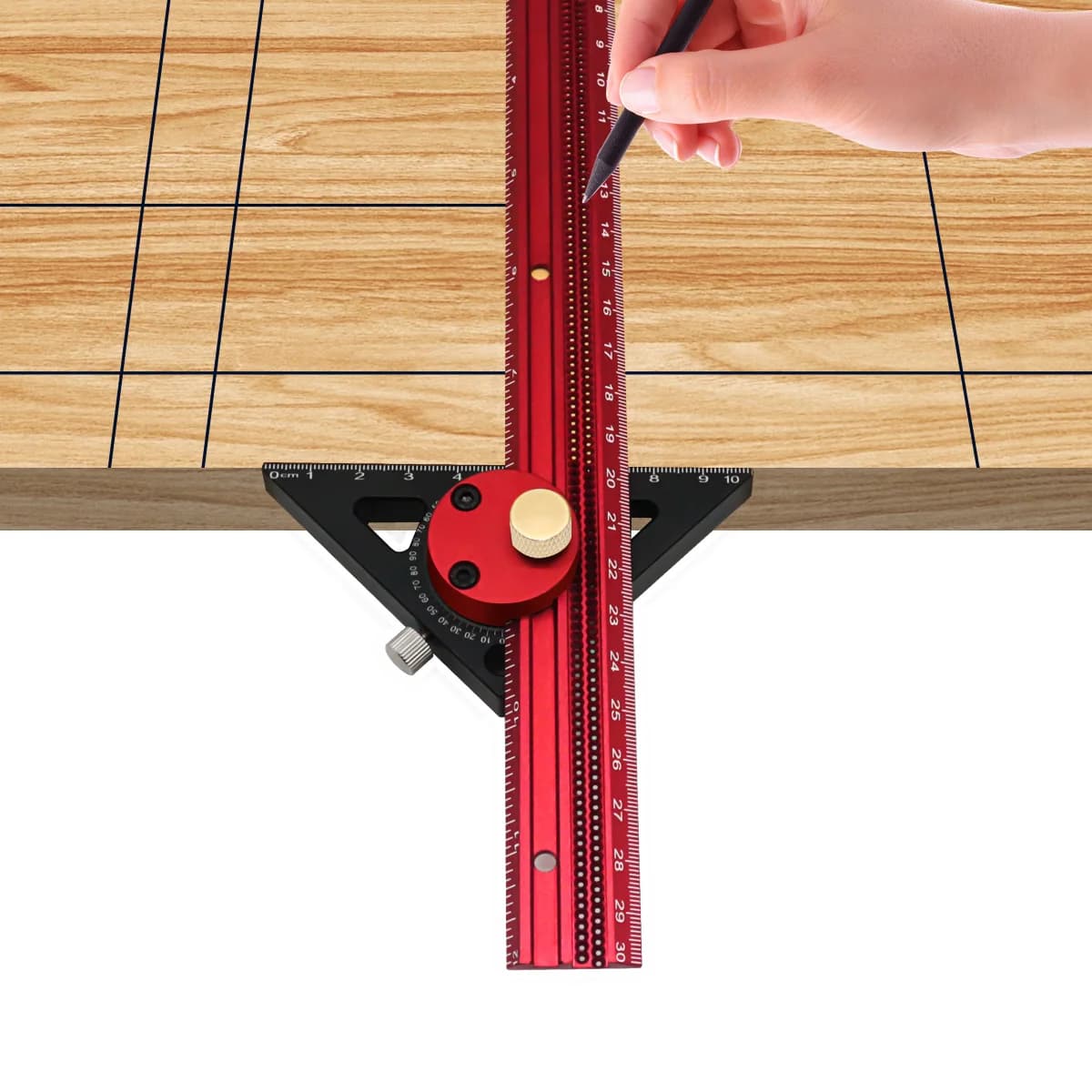 Precision Aluminum T-Type Scribe Ruler and Layout Marking Gauge