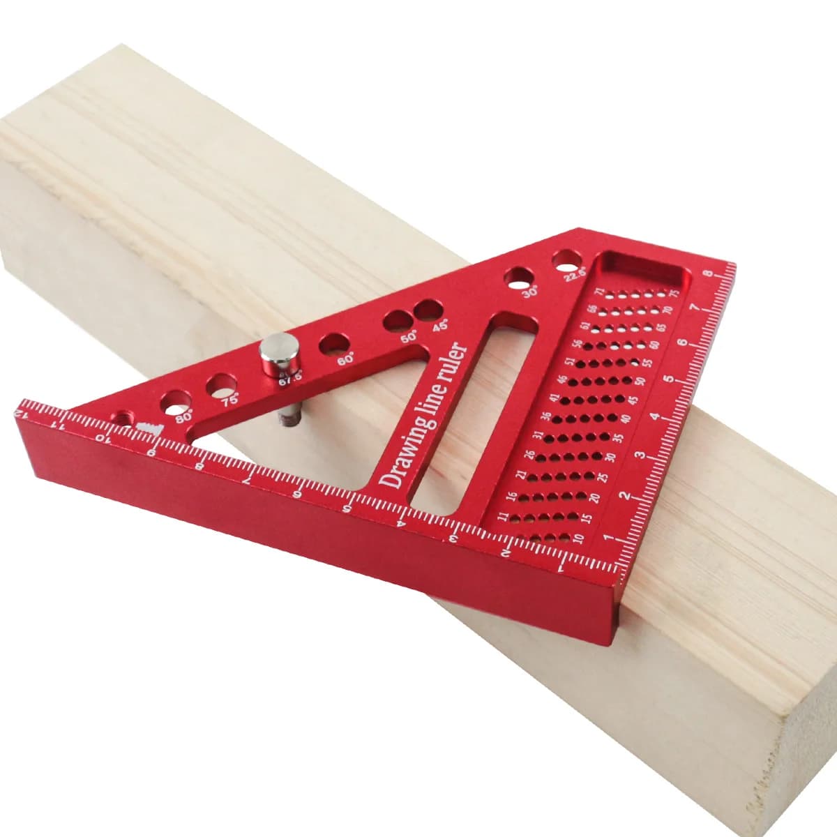 Aluminum Multi-Angle Measuring Ruler with Dowel Pins