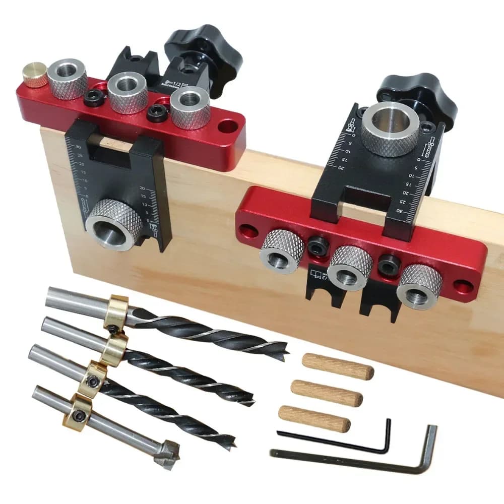 3-in-1 Adjustable Pocket Hole and Doweling Jig Kit
