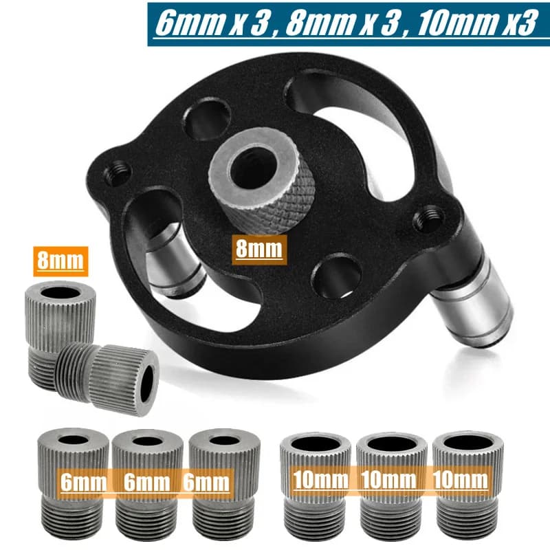 Upgraded 3-10mm Vertical Self-Centering Pocket Hole Jig