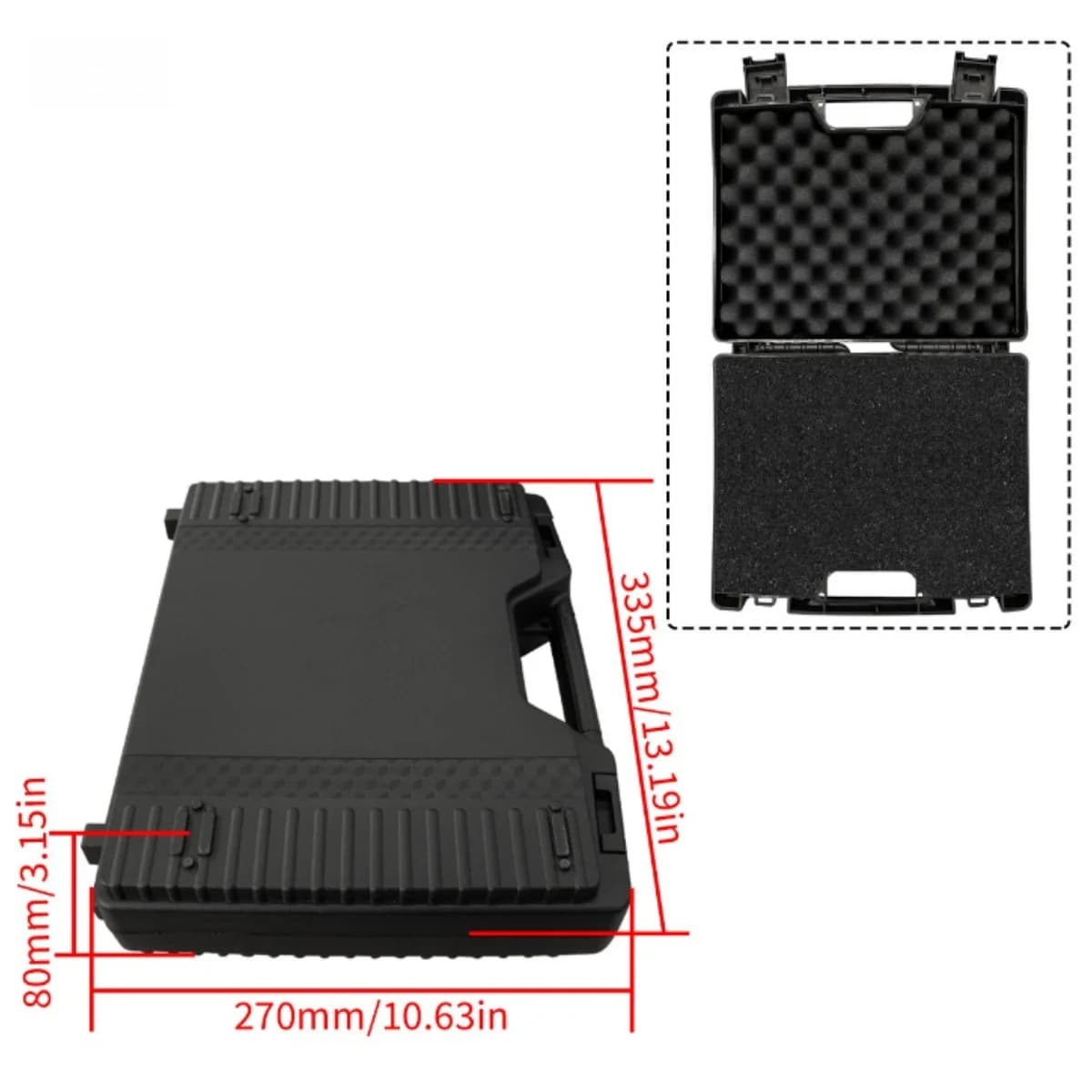 Plastic Portable Car Repair Tool Box with Sponge