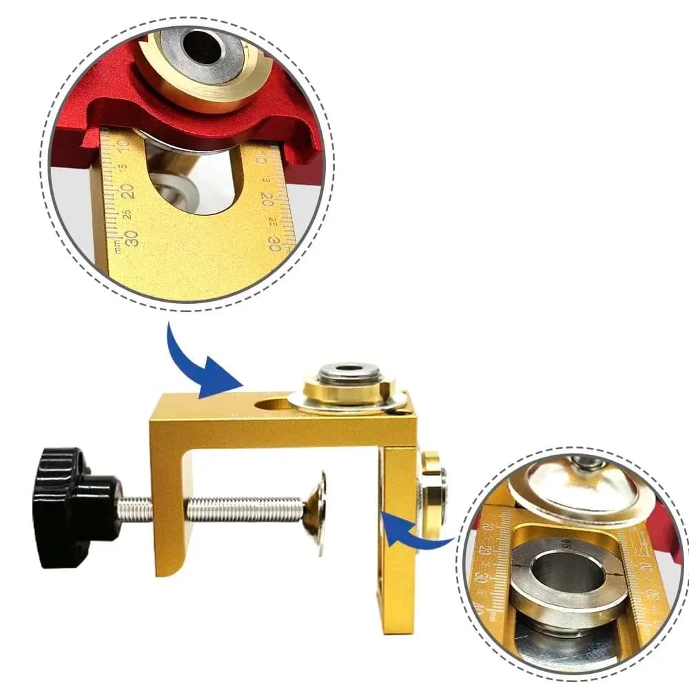 3-in-1 Adjustable Doweling Jig Kit for Woodworking Joints