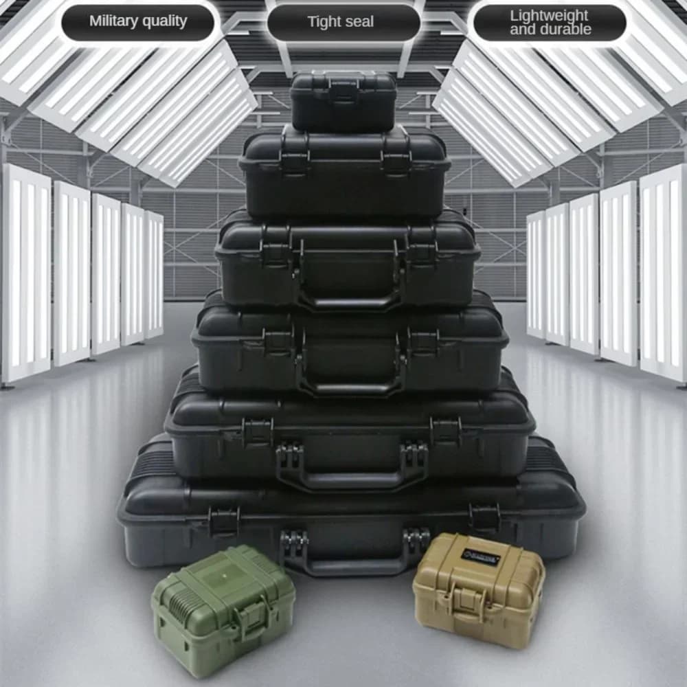 Shockproof Hard Case with Sponge for Cameras and Tools