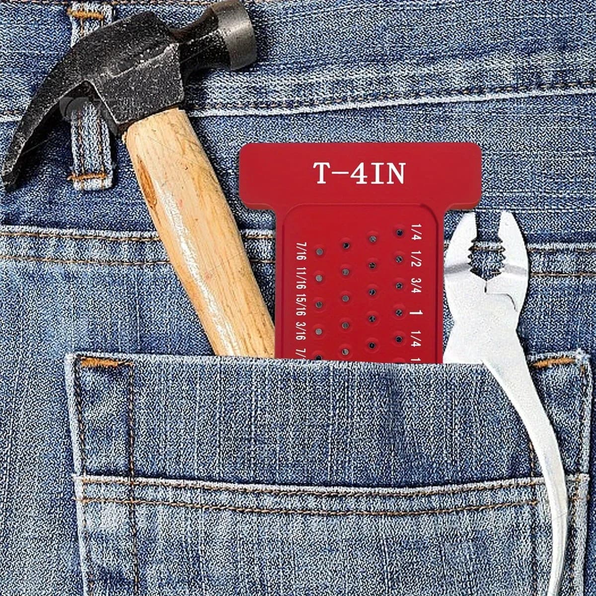 Aluminum Woodworking Scribe T-Square and Hole Ruler