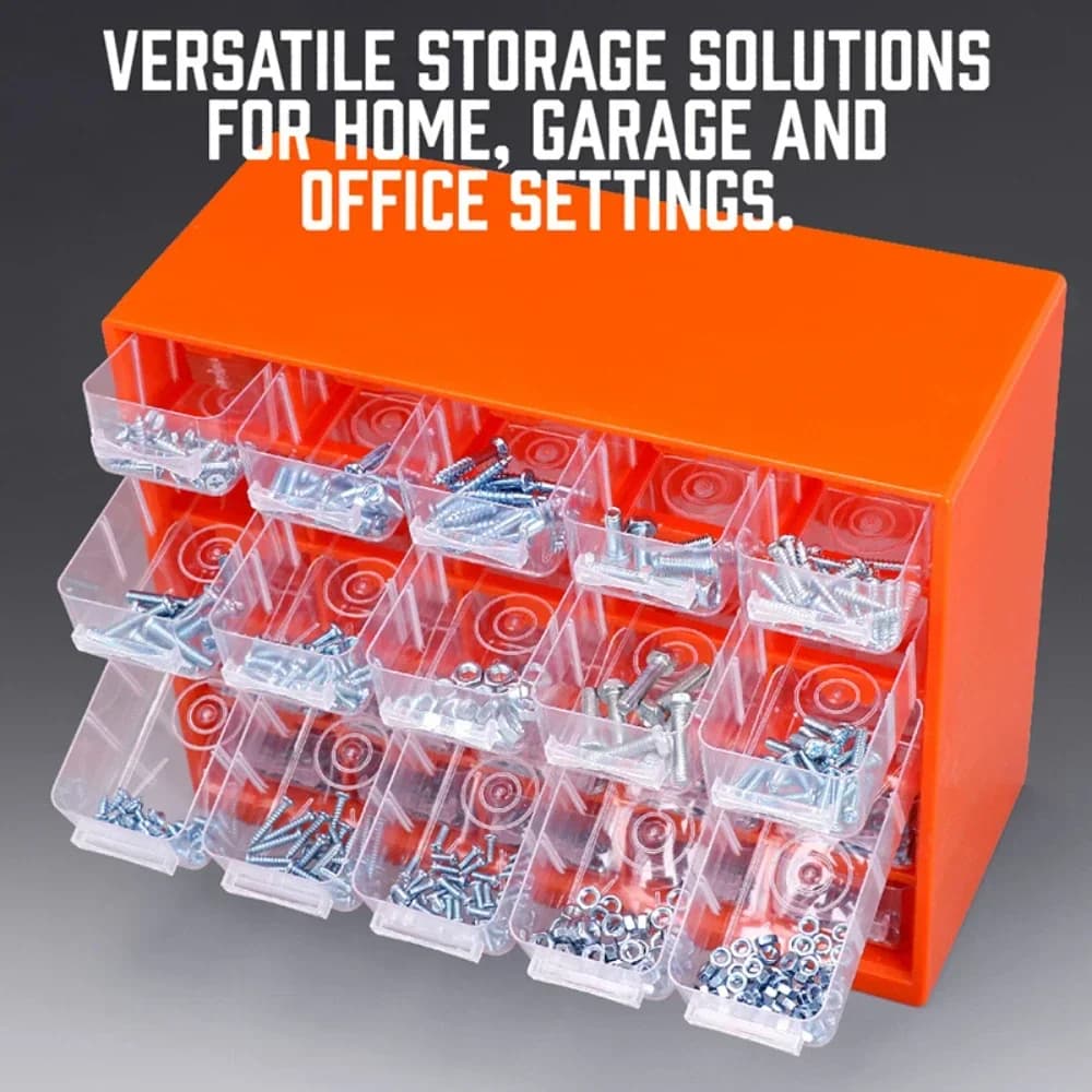 25 Grid Wall-Mounted Screw Parts Storage Box