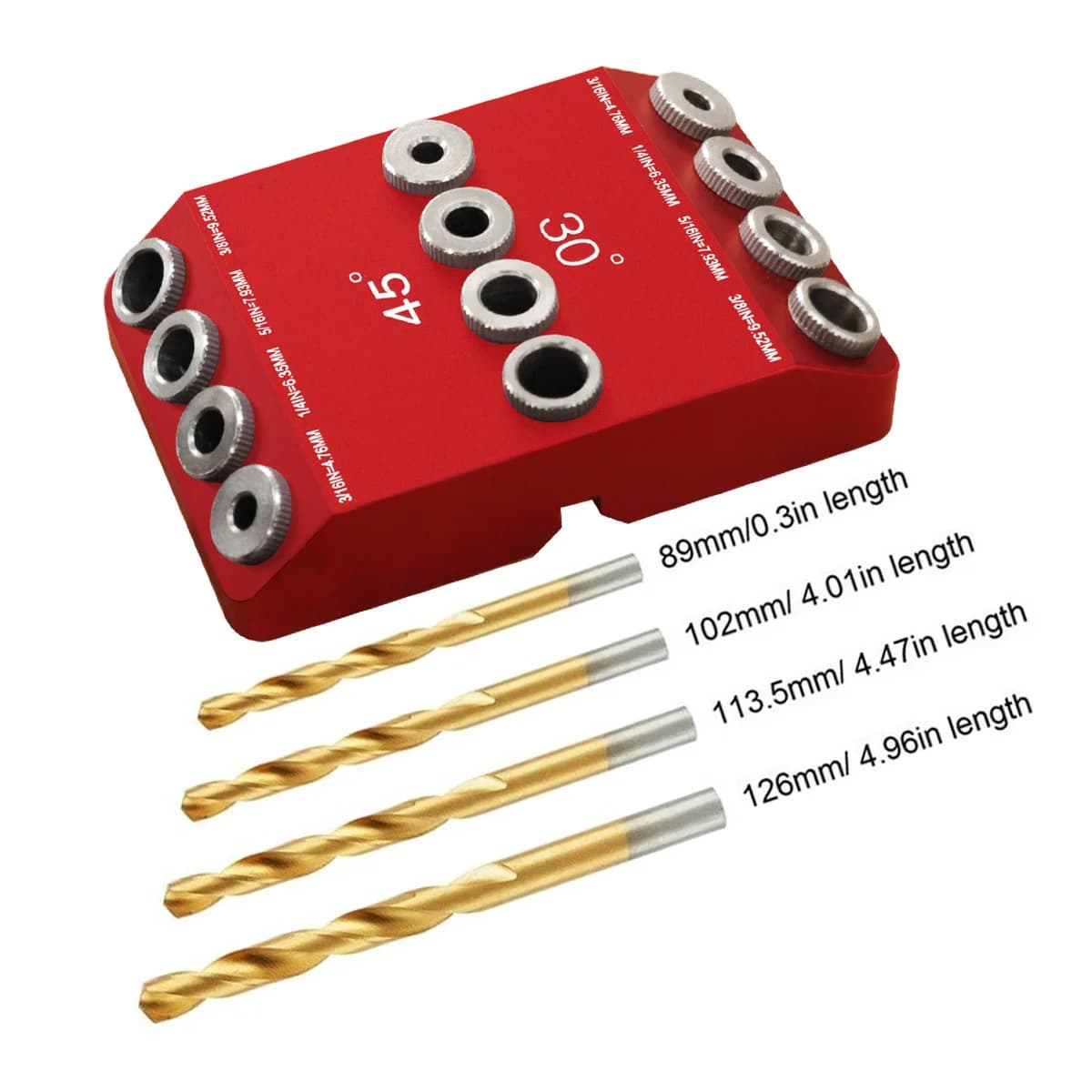 Multi-Angle Woodworking Hole Punch Locator Jig Set