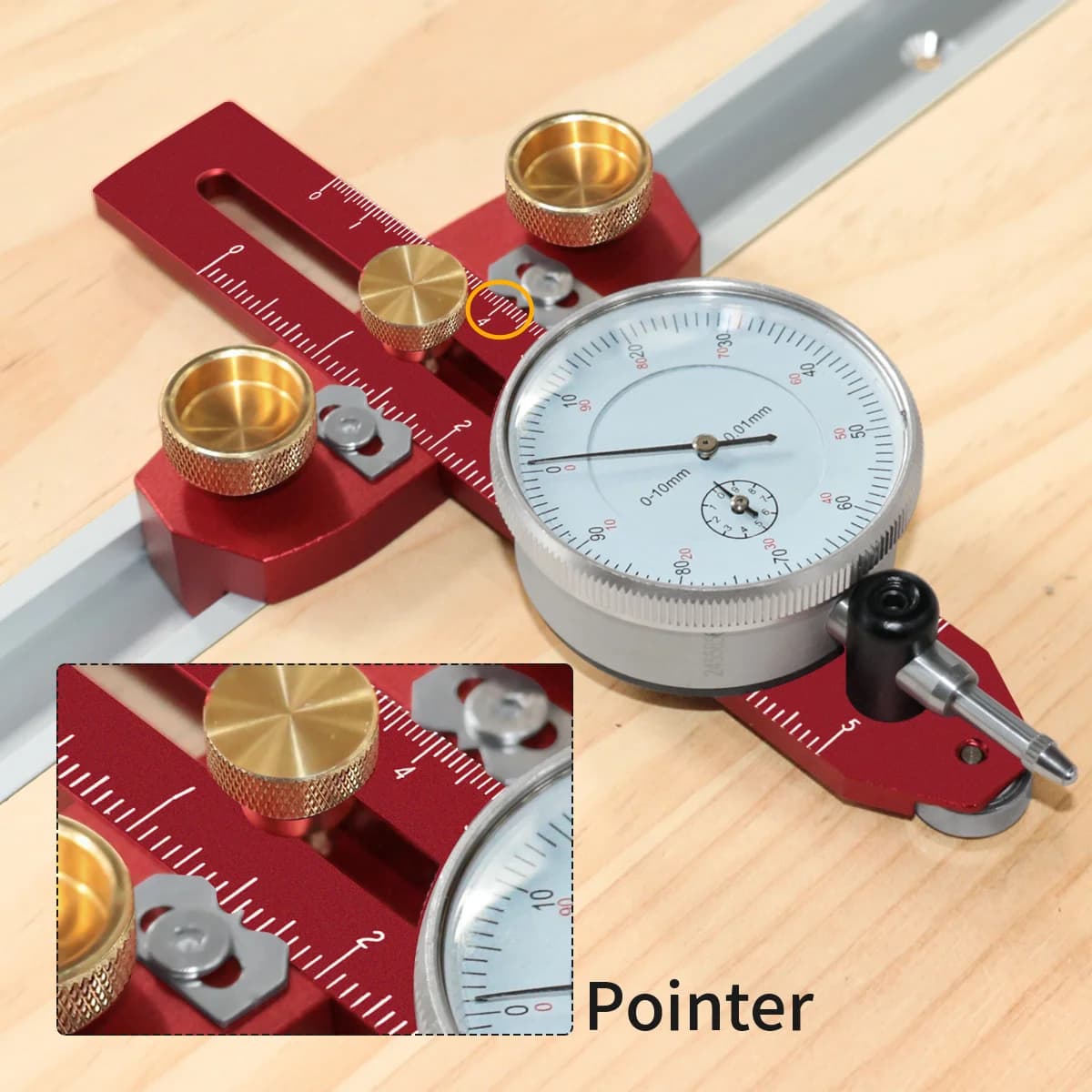 Table Saw Alignment Gauge Jig with Dial Indicator