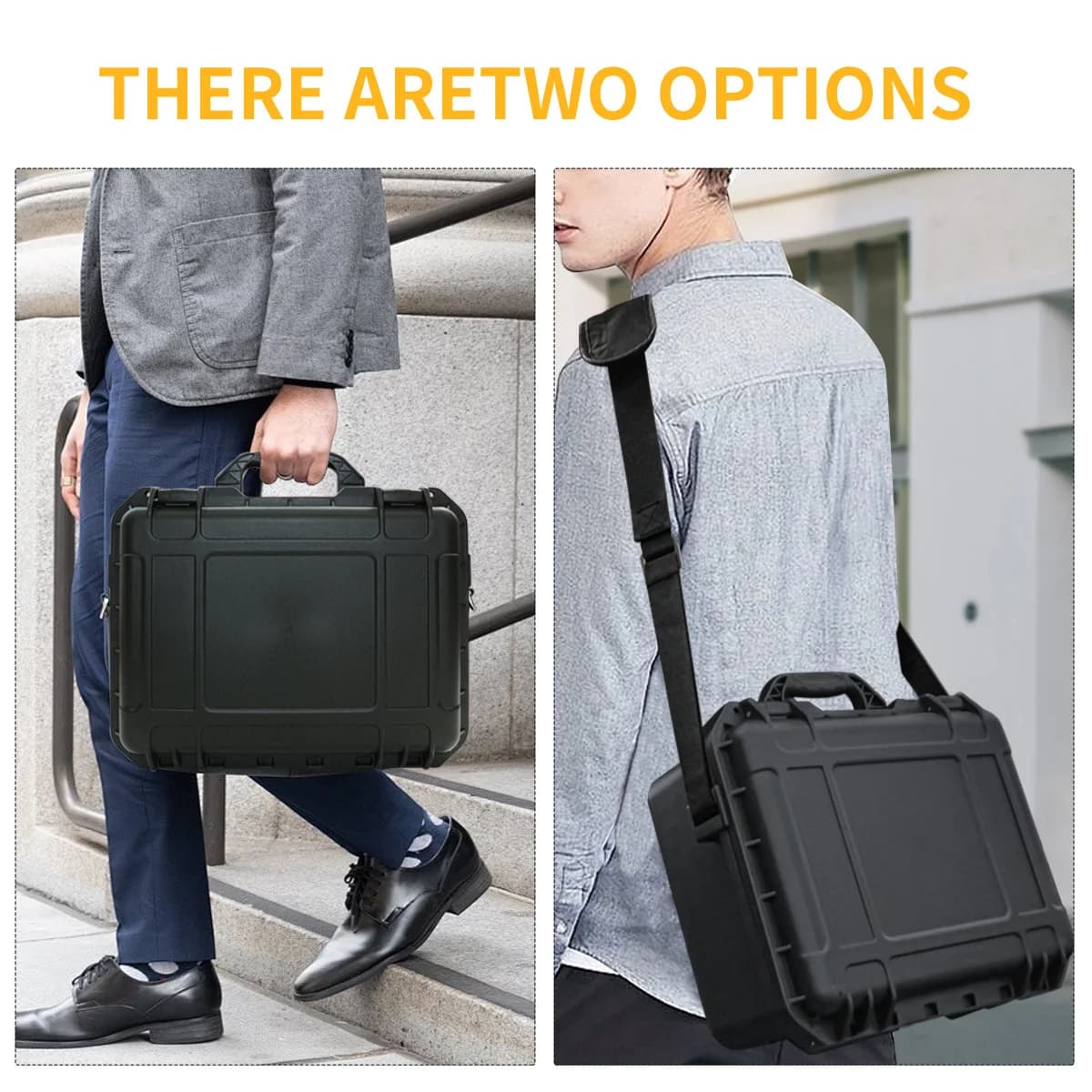 Hard Equipment Case with Crossbody Strap