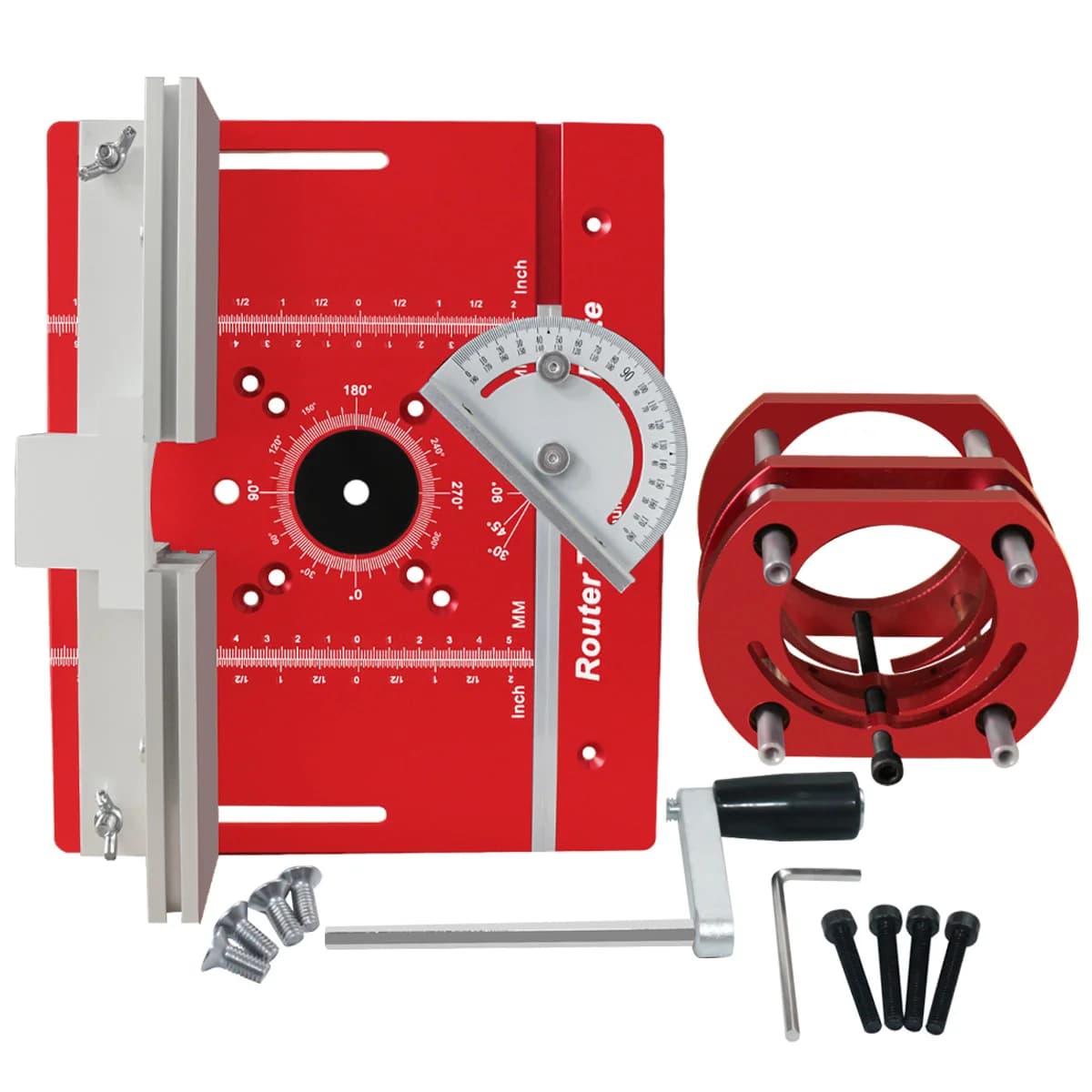 Router Table Insert Plate and Lift Kit Set